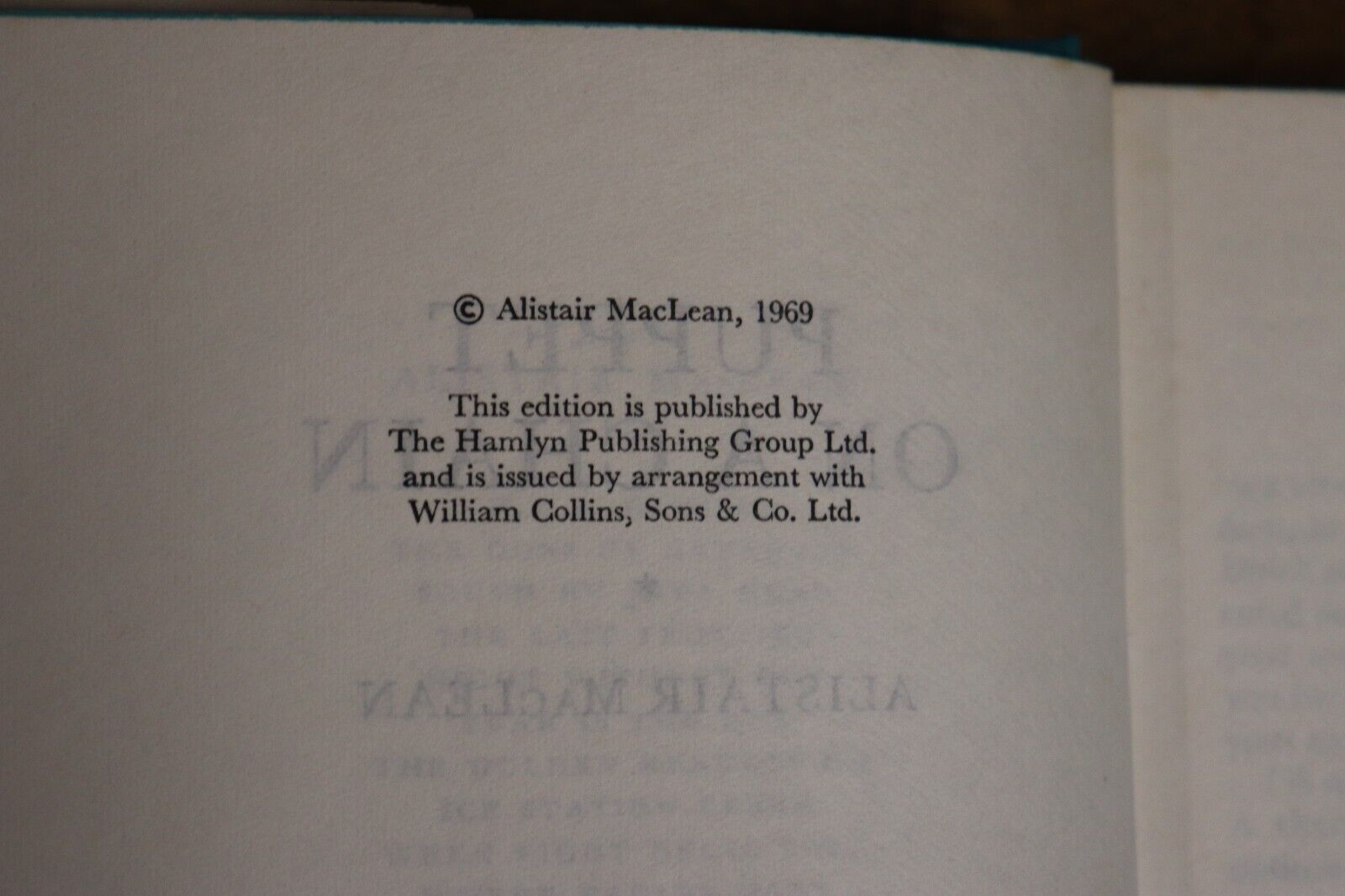 Puppet On A Chain by Alistair MacLean - 1969 - 1st Edition Vintage Fiction Book