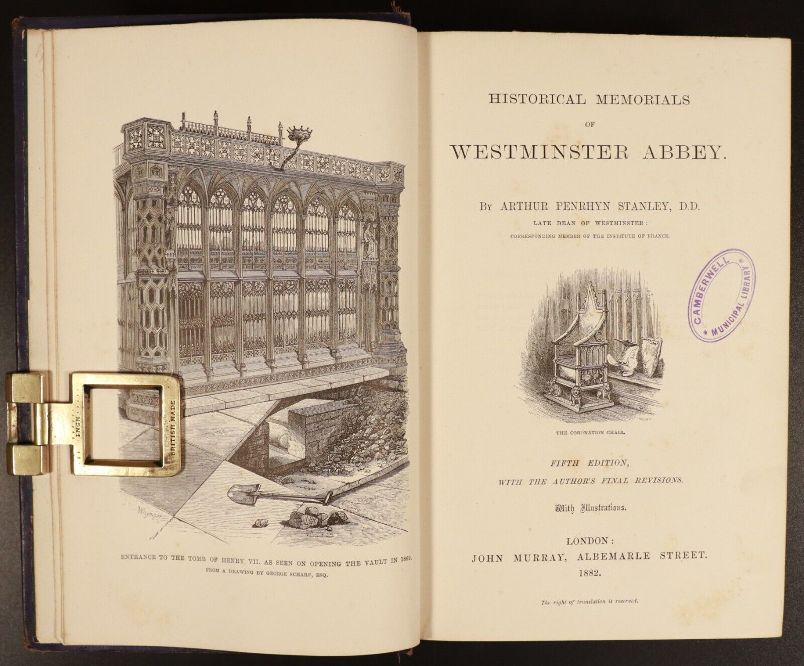 1882 Historical Memorials Of Westminster Abbey Antique British Architecture Book - 0