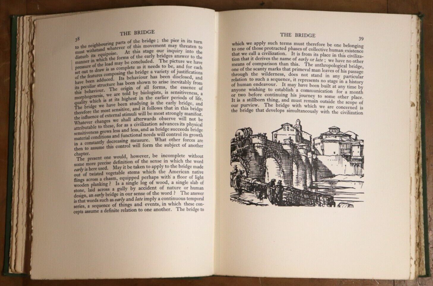 1926 The Bridge by Frank Brangwyn 1st Edition Antique Architecture History Book