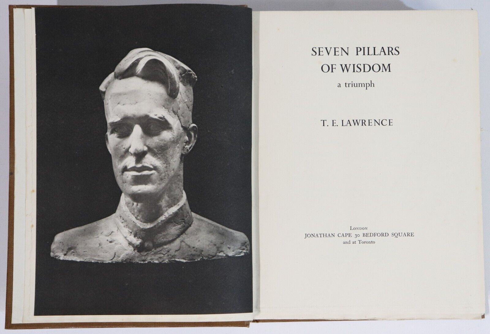 Seven Pillars Of Wisdom by T.E. Lawrence - 1935 - Antique Arabian History Book - 0
