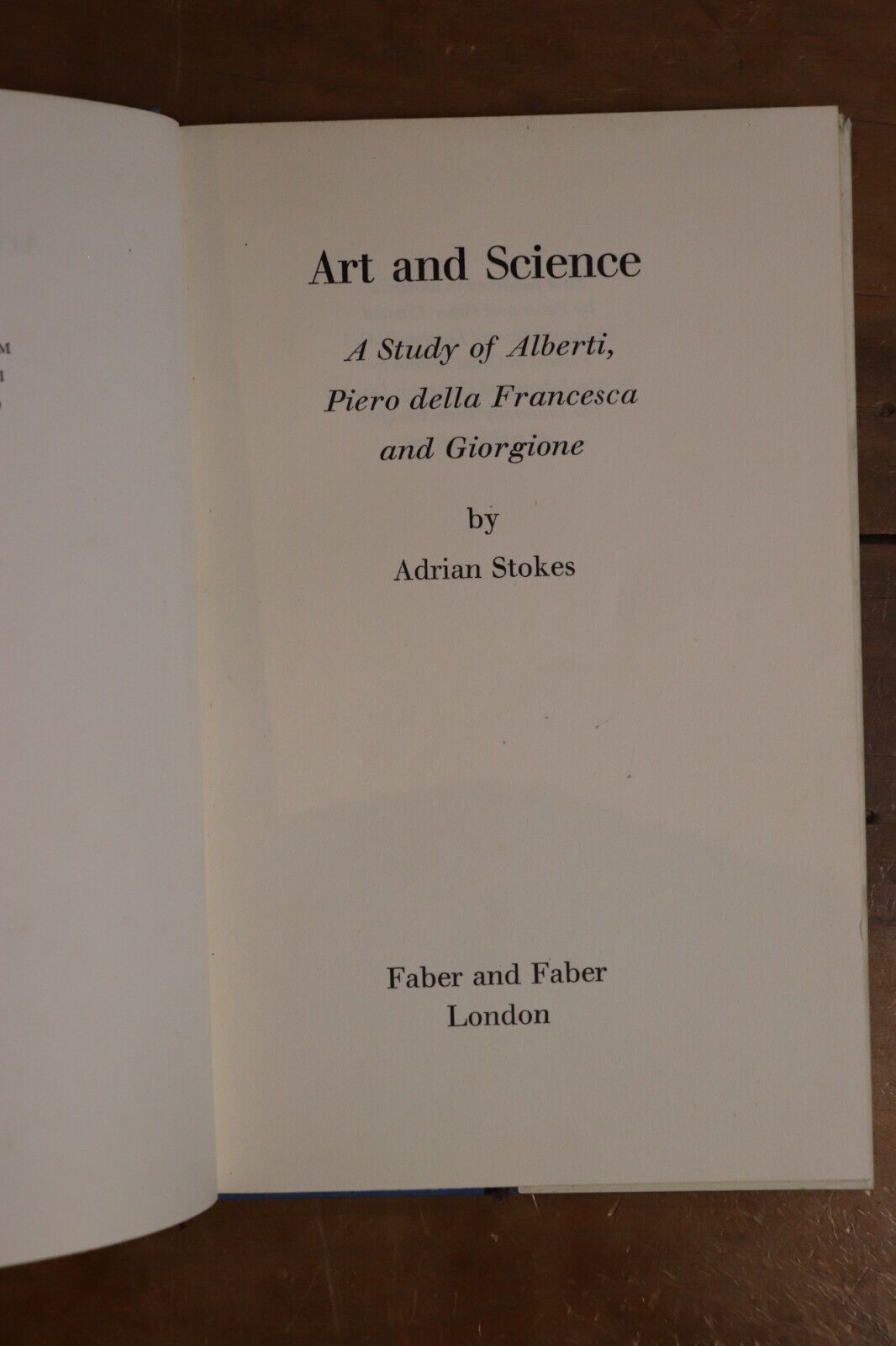 Art & Science: Alberti, Francesca & Giorgione - 1949 - Art Book 1st Ed. - 0