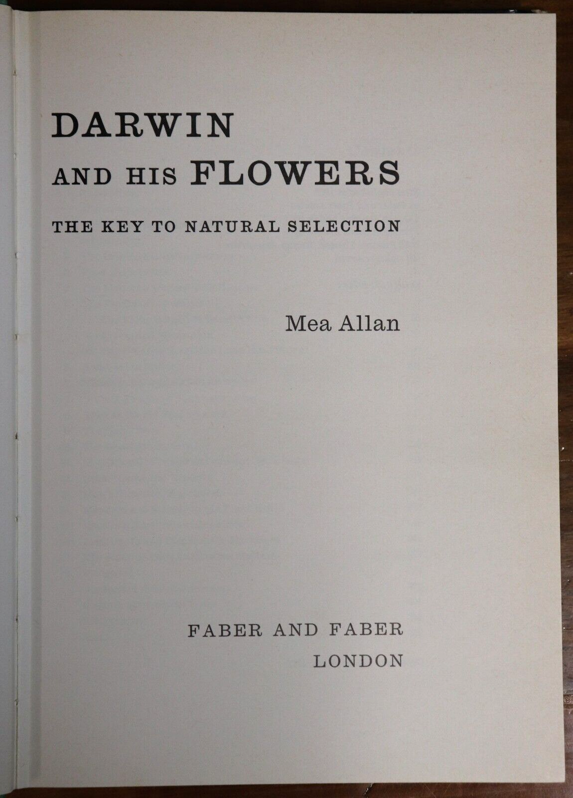 Darwin & His Flowers - Natural Selection - 1977 - Charles Darwin Science Book - 0
