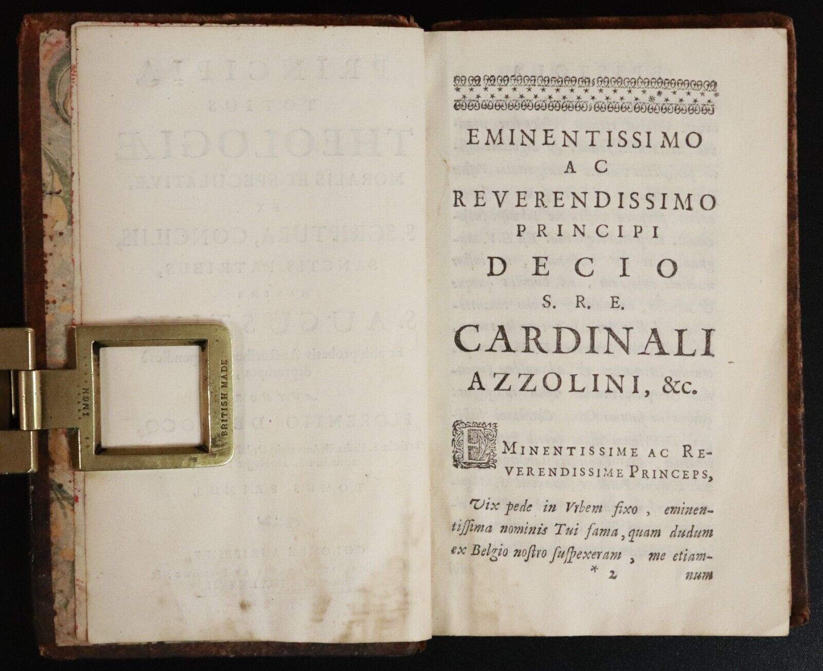 1782 Principia Totius Theologiae by Florentio De Cocq Latin Antiquarian Book