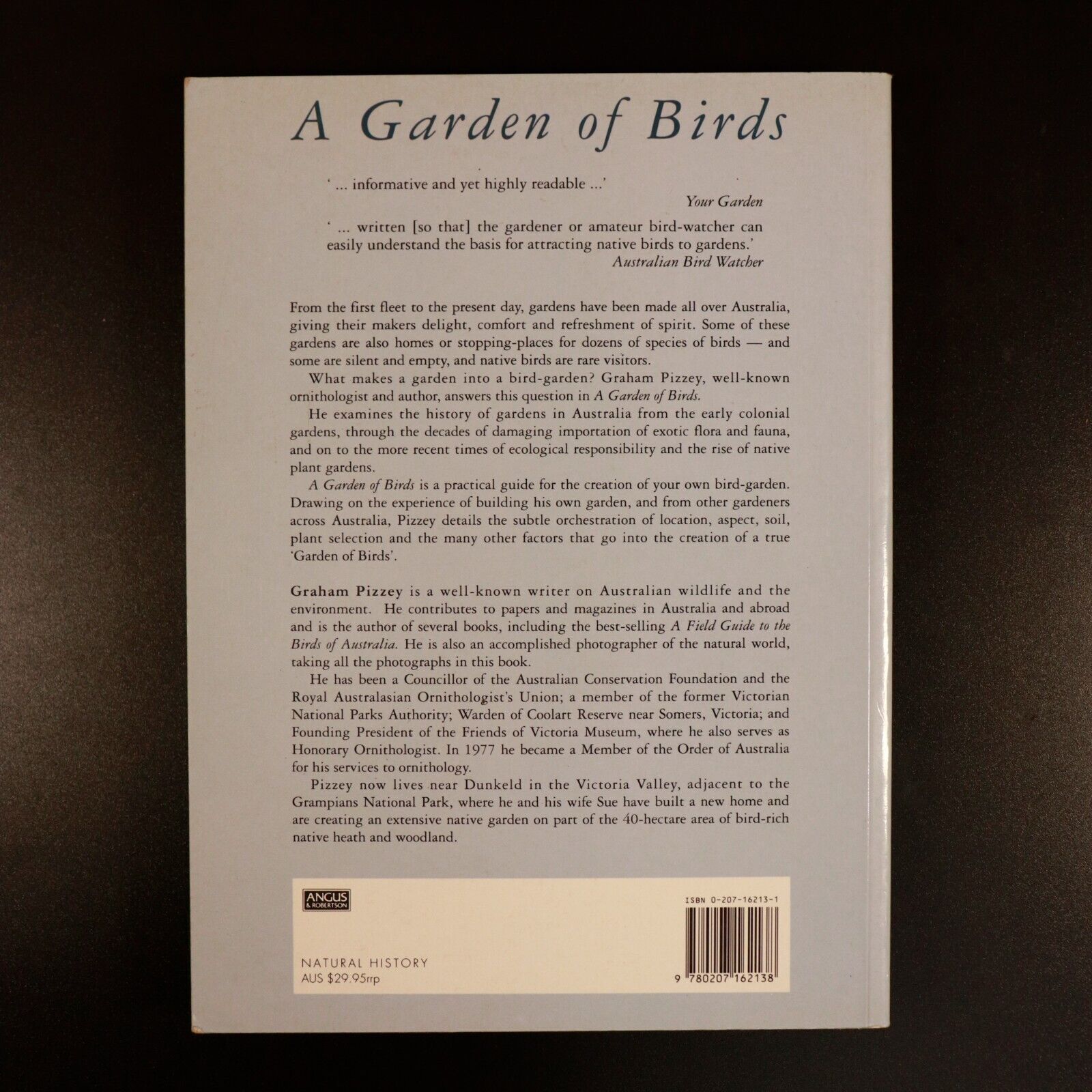 1991 A Garden Of Birds: Australian Gardens by G. Pizzey Reference Book Signed - 0