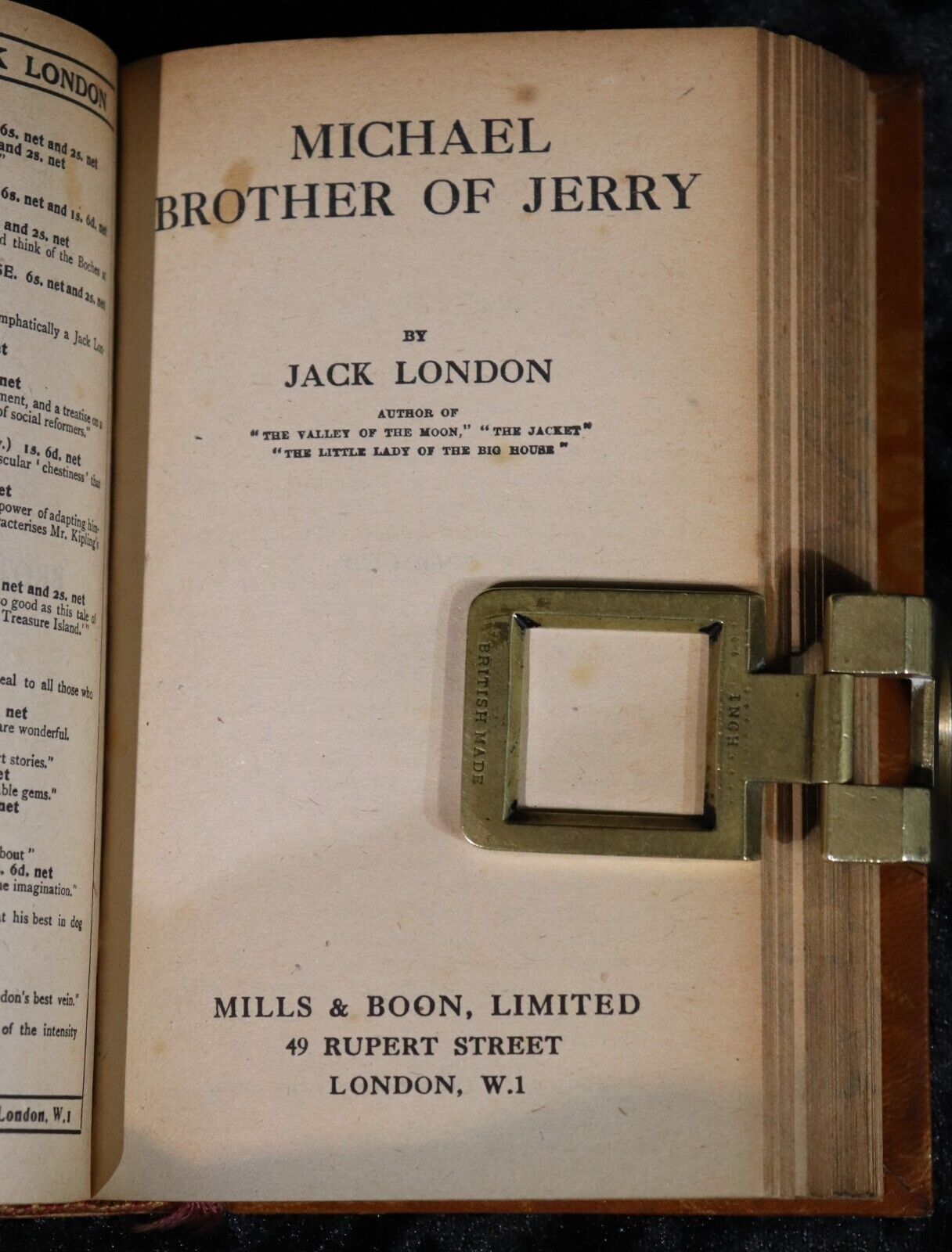 Jerry Of The Islands & Michael by Jack London - 1917 - Antique Fiction Book