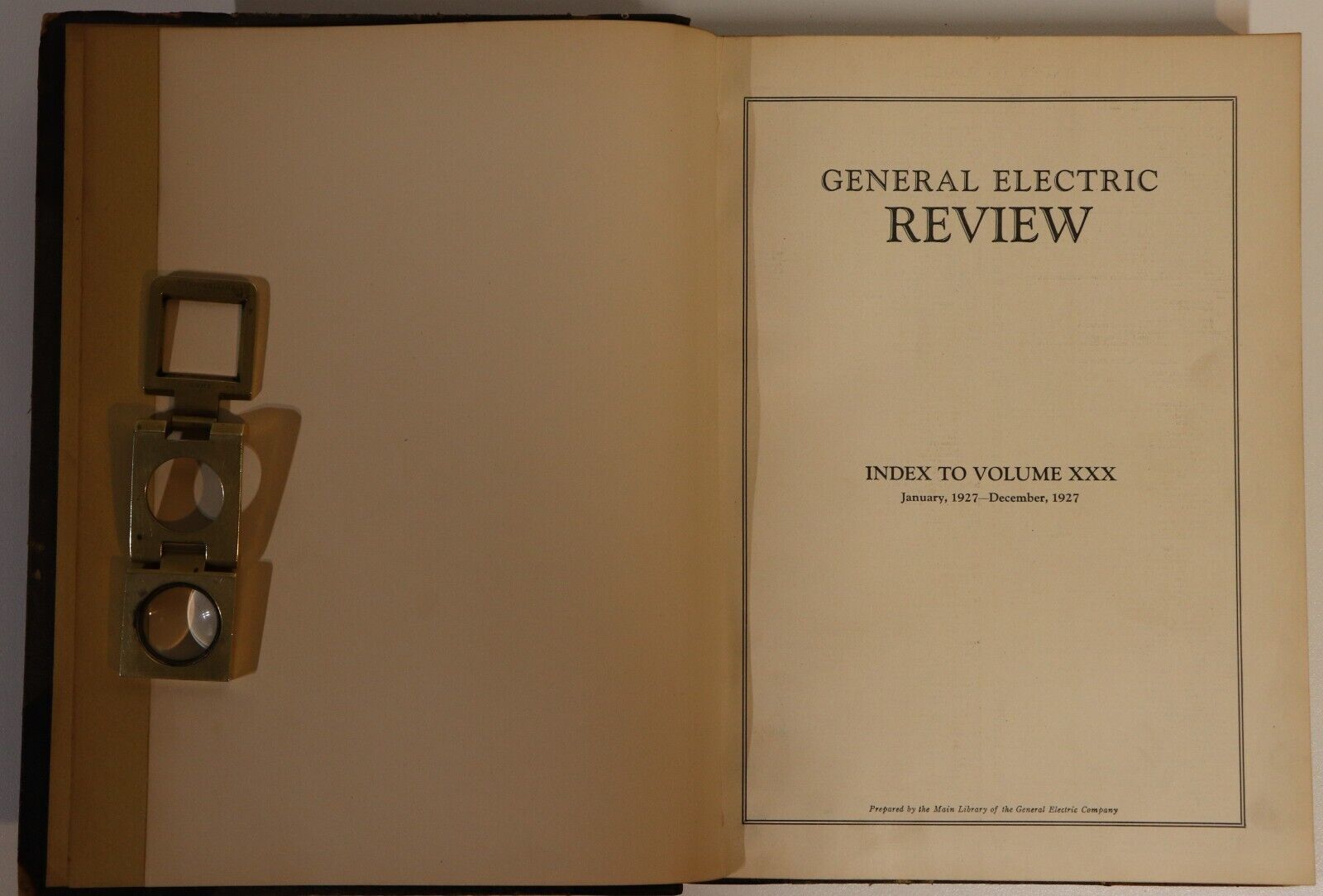General Electric Review Magazine - 1927 - Antique Technical Reference Book - 0