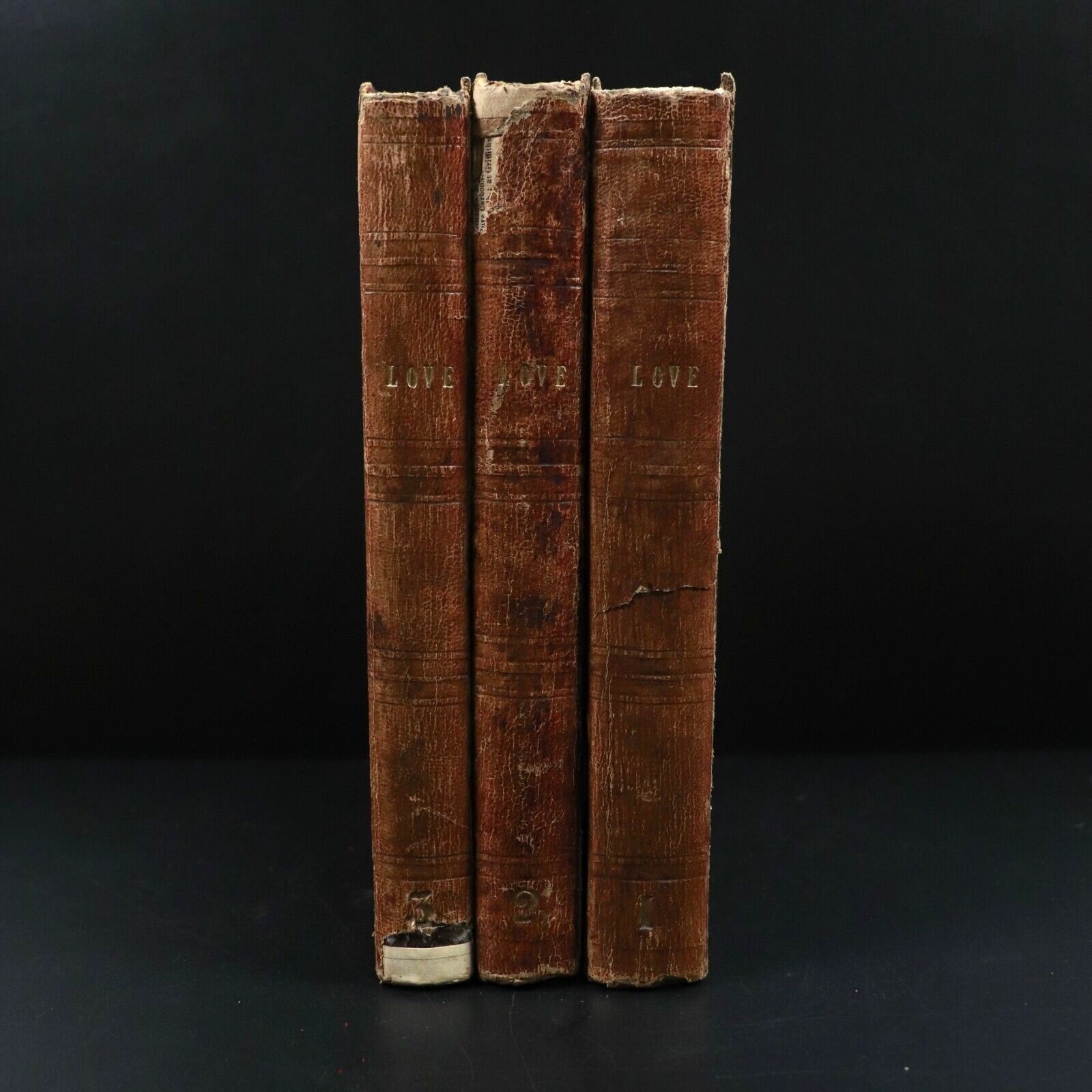 1841 3vol  "Love" by Lady Charlotte Bury Antiquarian British Fiction Book Set