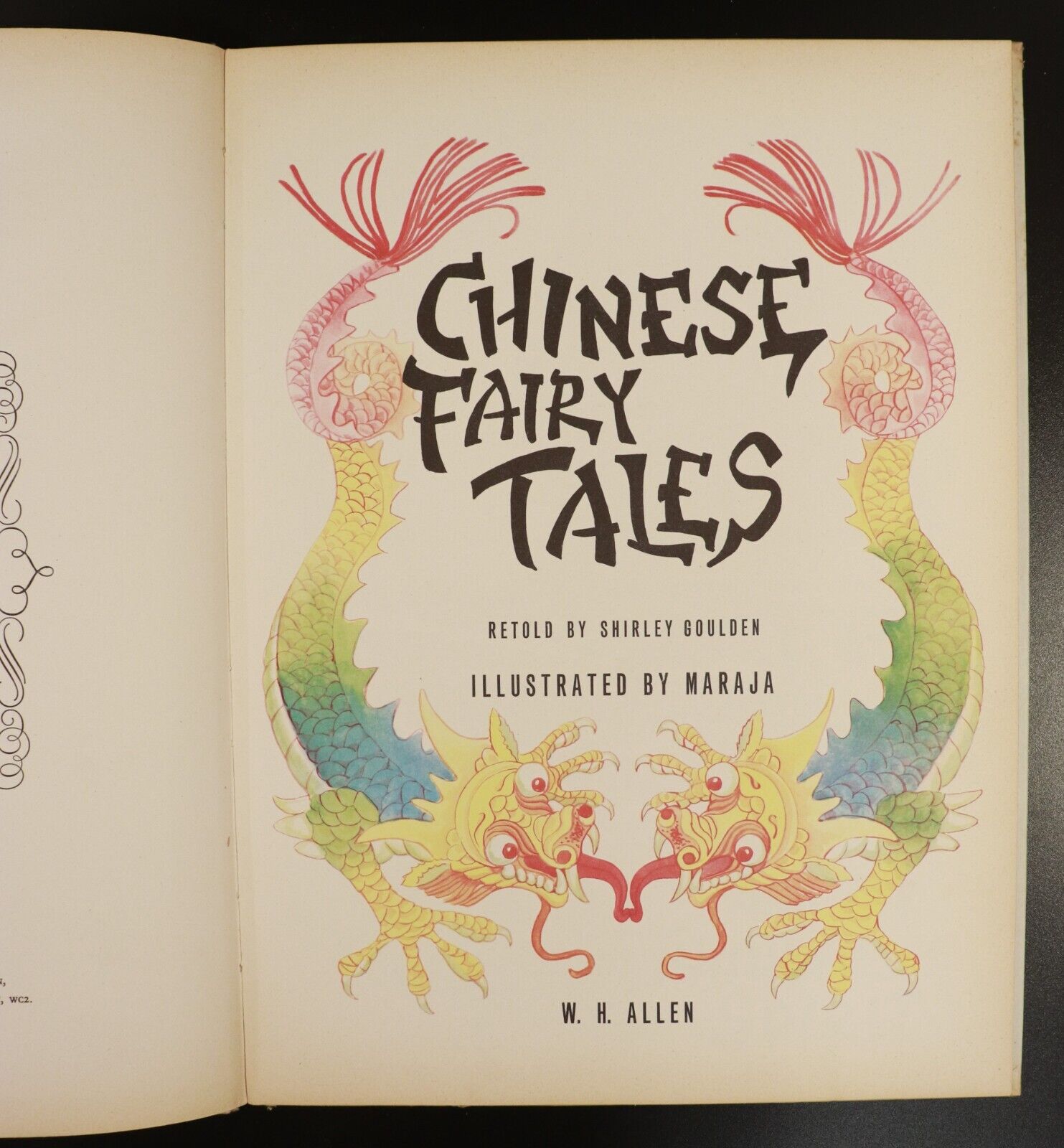 1958 Chinese Fairy Tales by Shirley Goulden Art by Maraja Children's Book - 0
