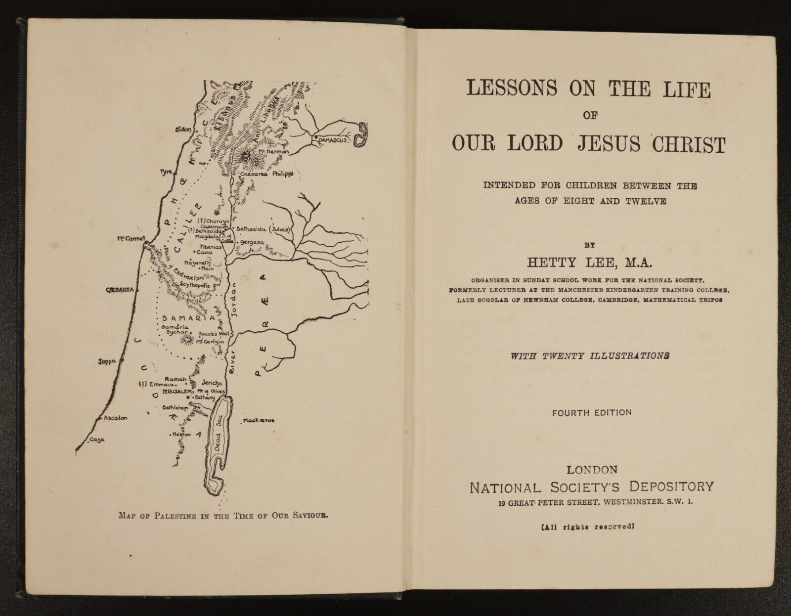c1915 Lessons On The Life Of Jesus Christ by Hetty Lee Antique Religious Book - 0