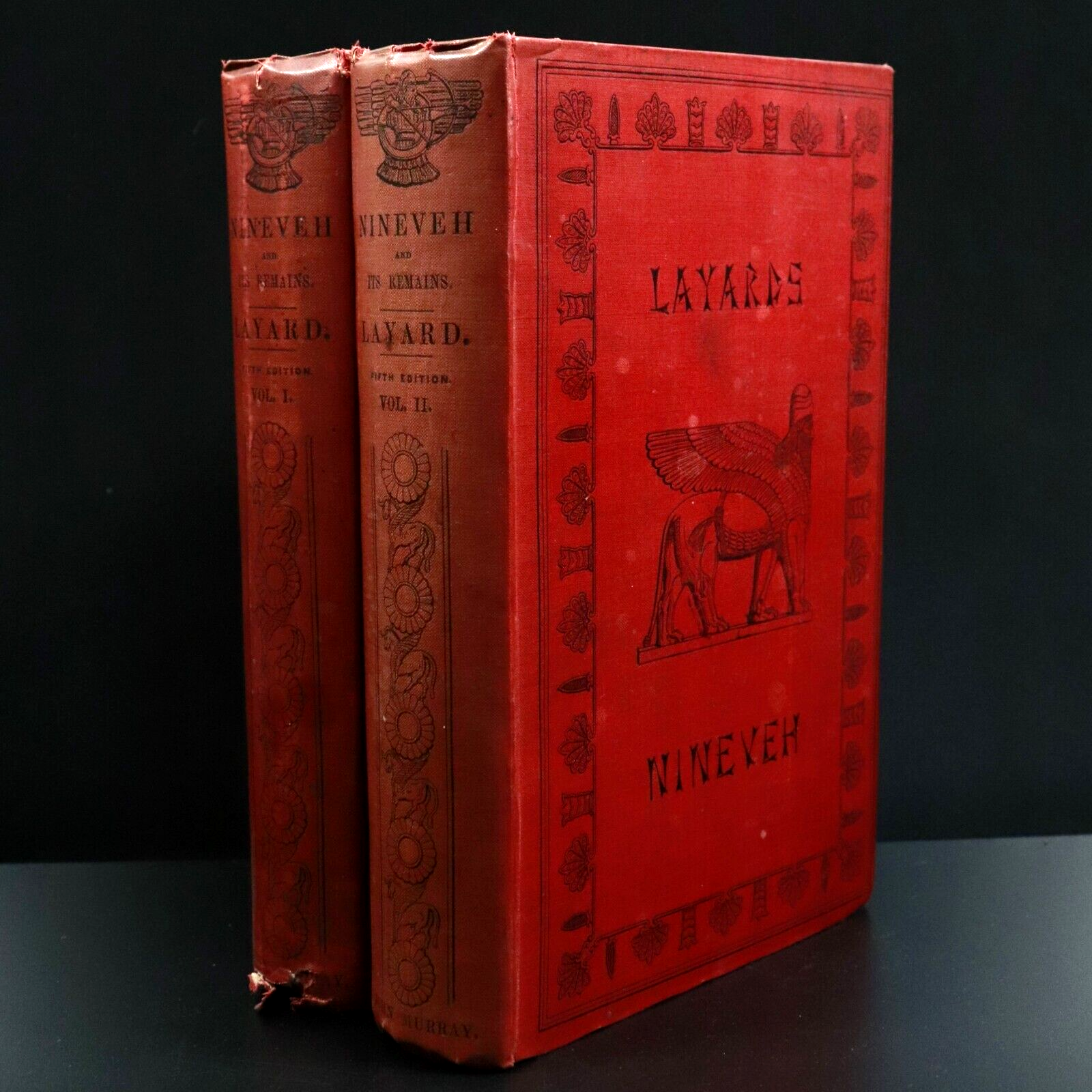 1850 2vol Nineveh And Its Remains by A.H. Layard Antiquarian Book Set Babylon