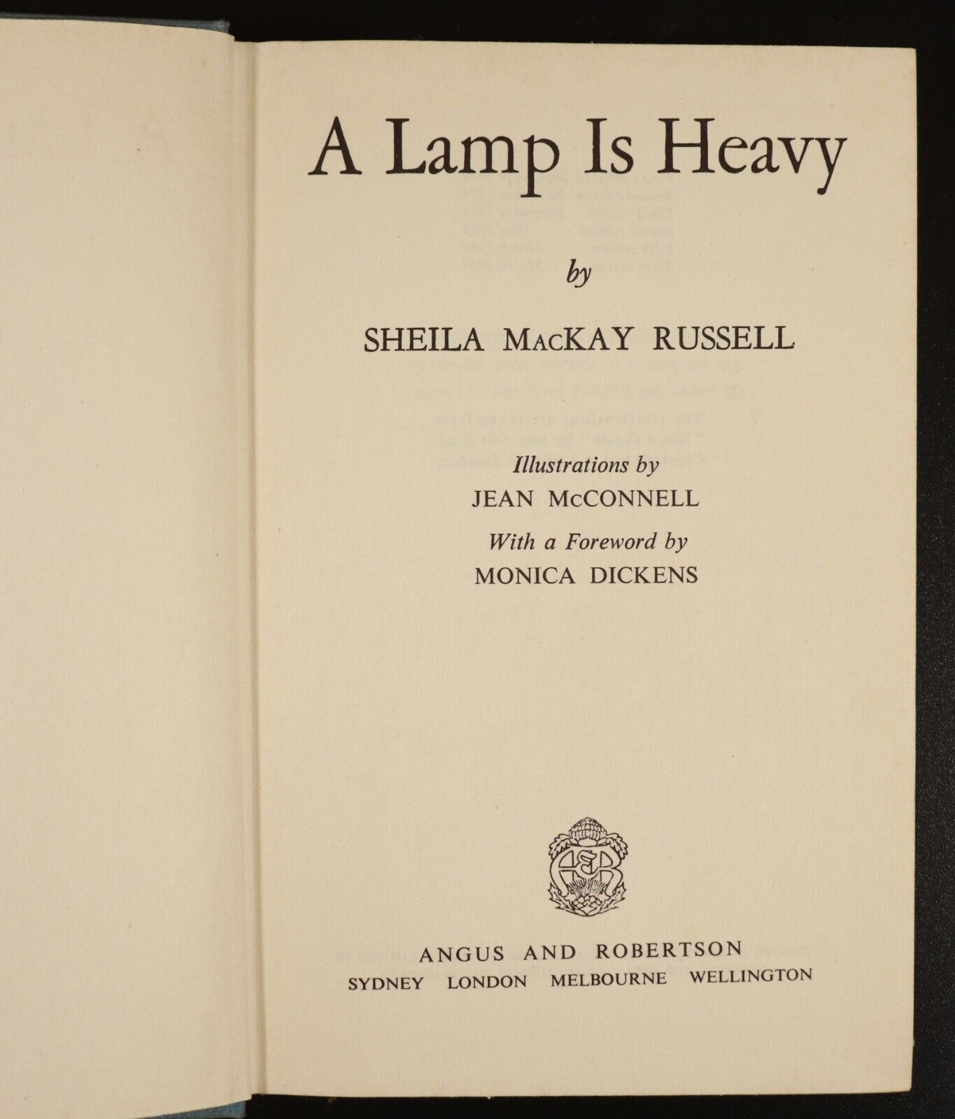 1957 A Lamp Is Heavy by Sheila MacKay Russell Vintage Fiction Book