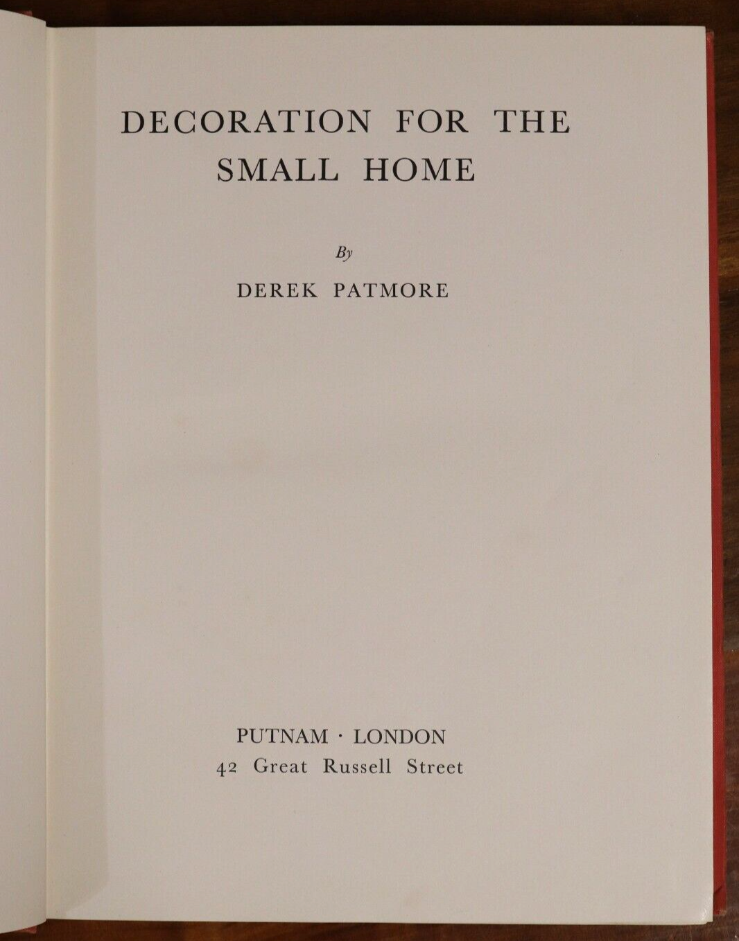 1938 Decoration For The Small Home 1st Edition Antique Architecture Book - 0