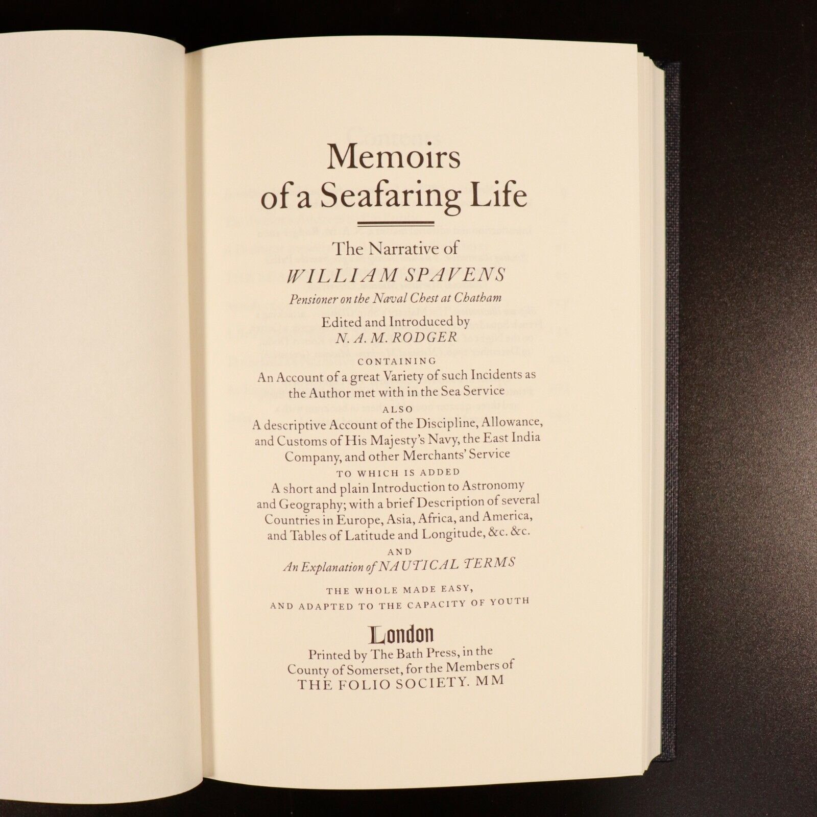 Memoirs Of A Seafaring Life 2000 - Folio Society - Maritime History Book