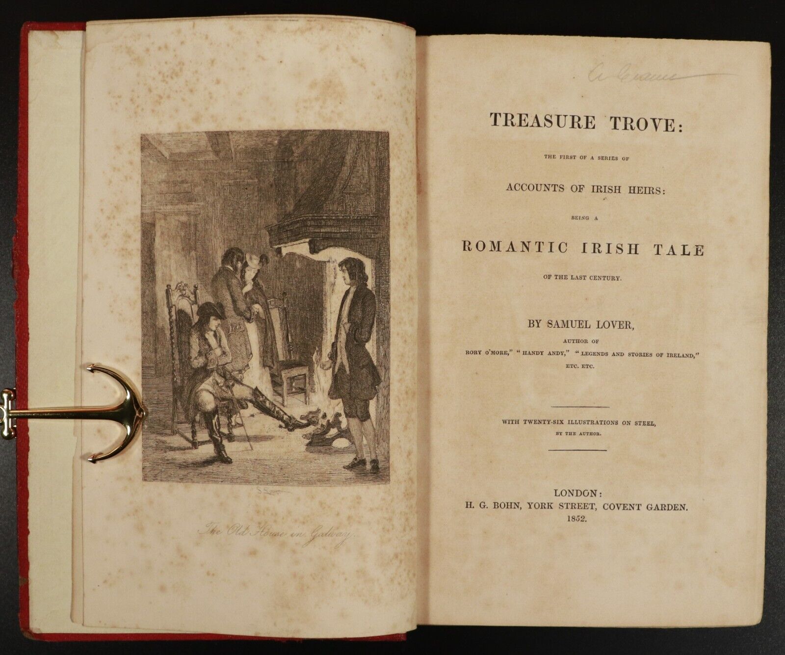 1852 Treasure Trove Accounts Of Irish Heirs by Samuel Lover Antiquarian Book