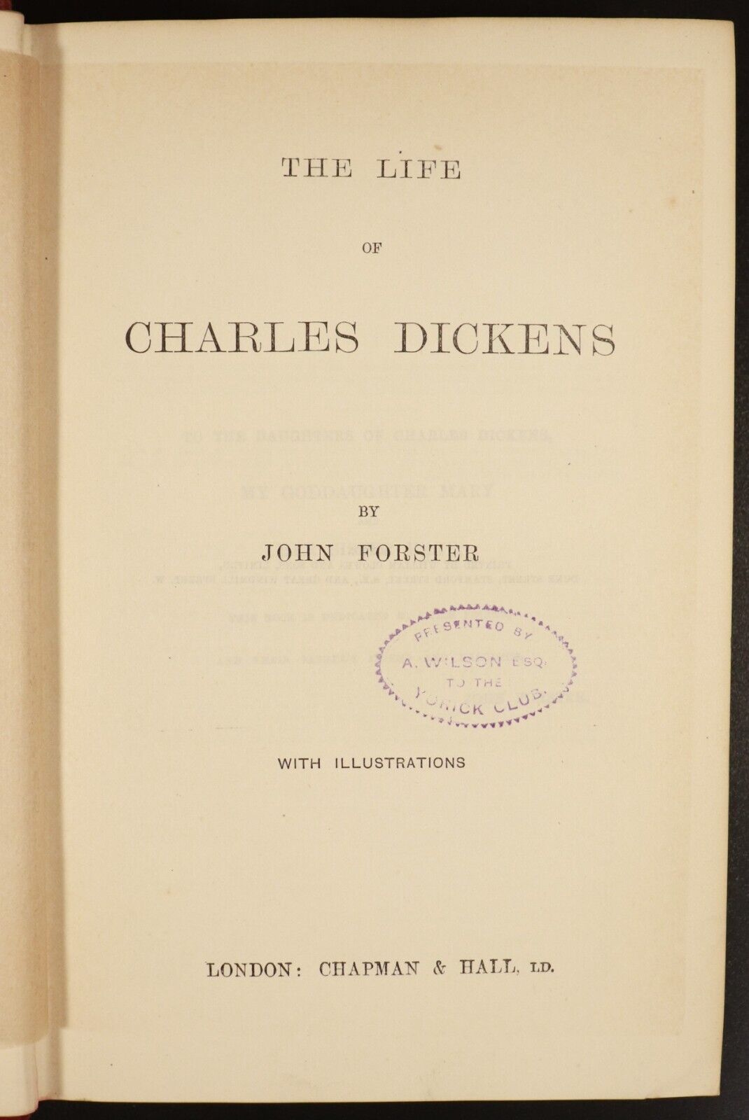 c1890 The Life Of Charles Dickens by John Forster Antique Author Biography Book