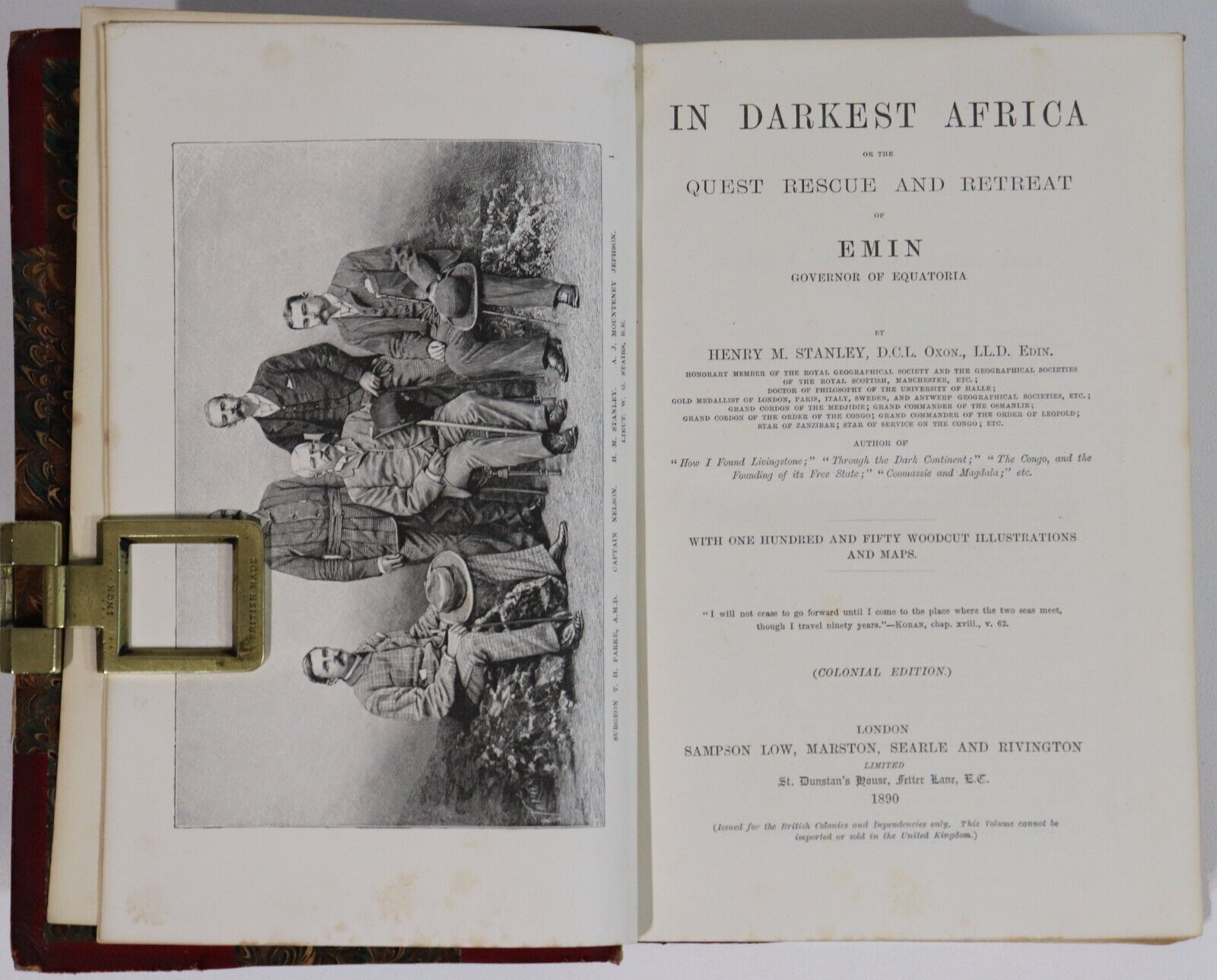 In Darkest Africa by Henry M. Stanley - 1890 - Antique Exploration Book w/Maps - 0