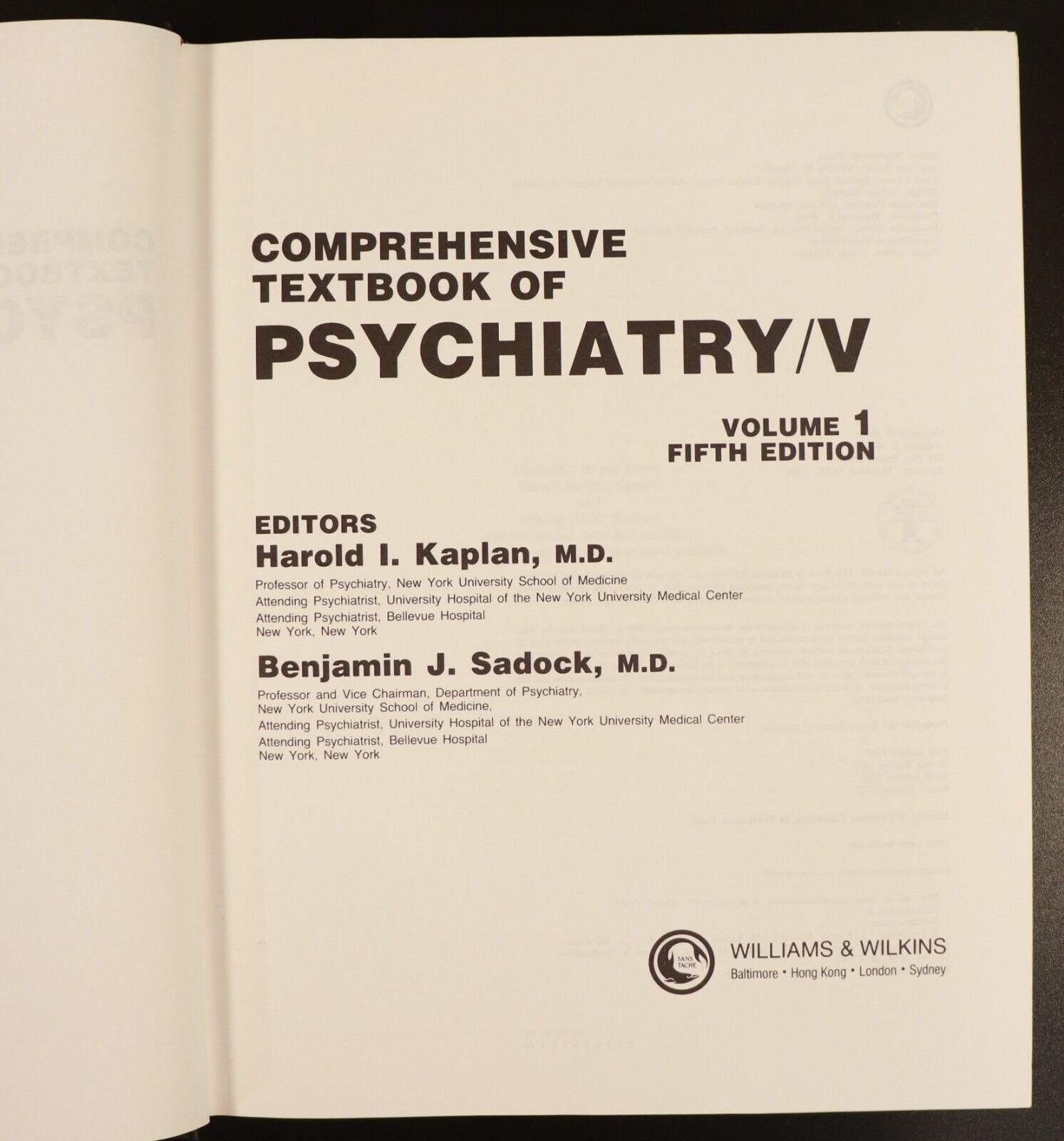1989 2vol Comprehensive Textbook Of Psychiatry Medical Reference Book Set