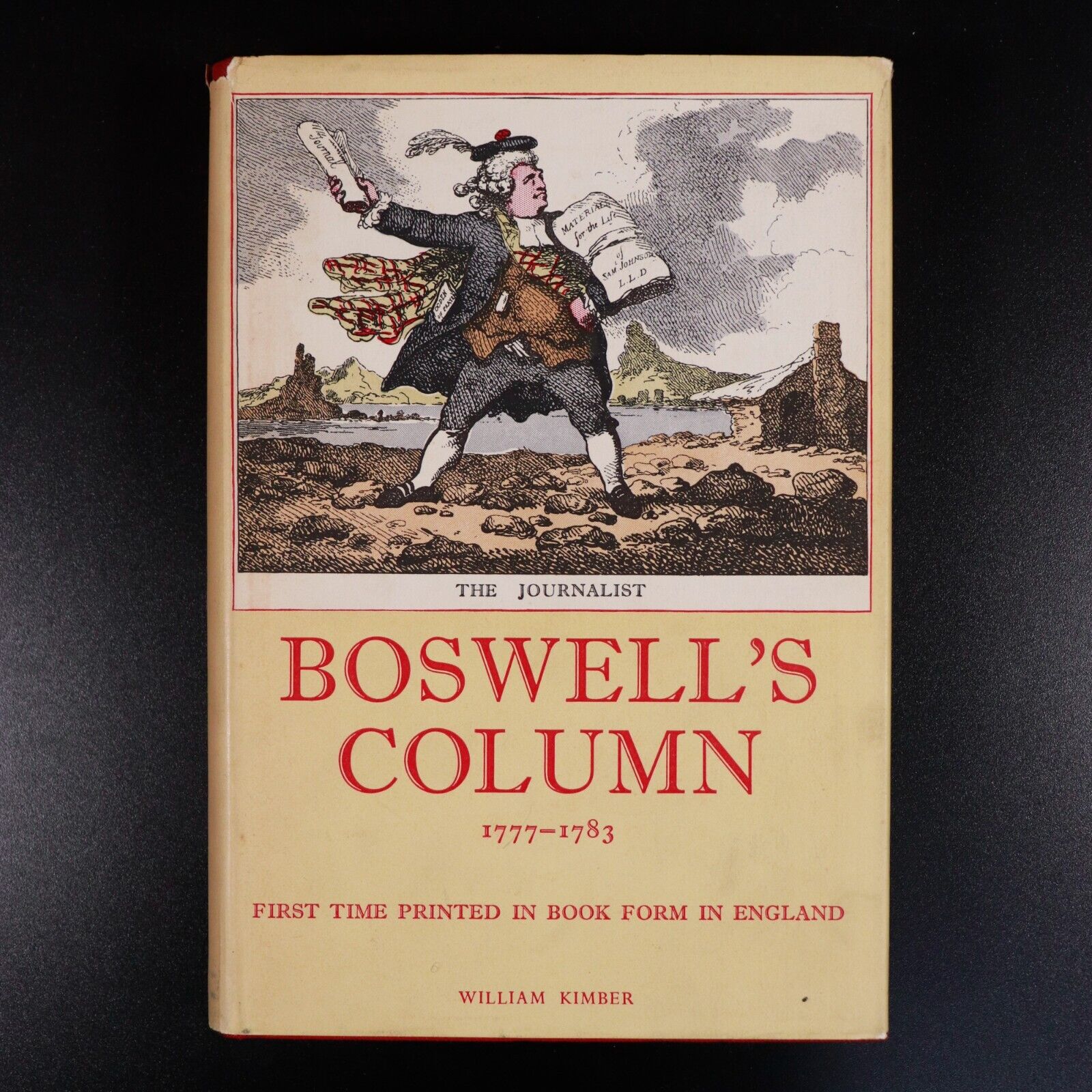 1951 Boswell's Column 1st Edition Vintage Scottish History Book