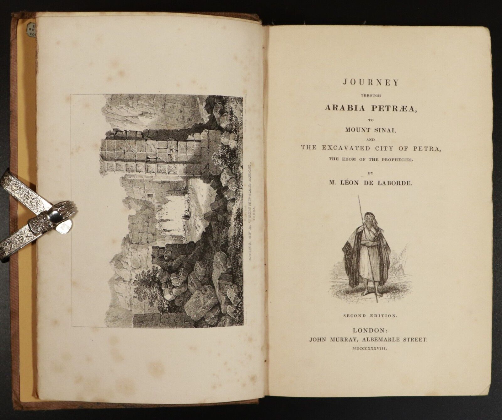 1838 Journey Through Arabia Petraea To Mt Sinai & City Of Petra Antiquarian Book