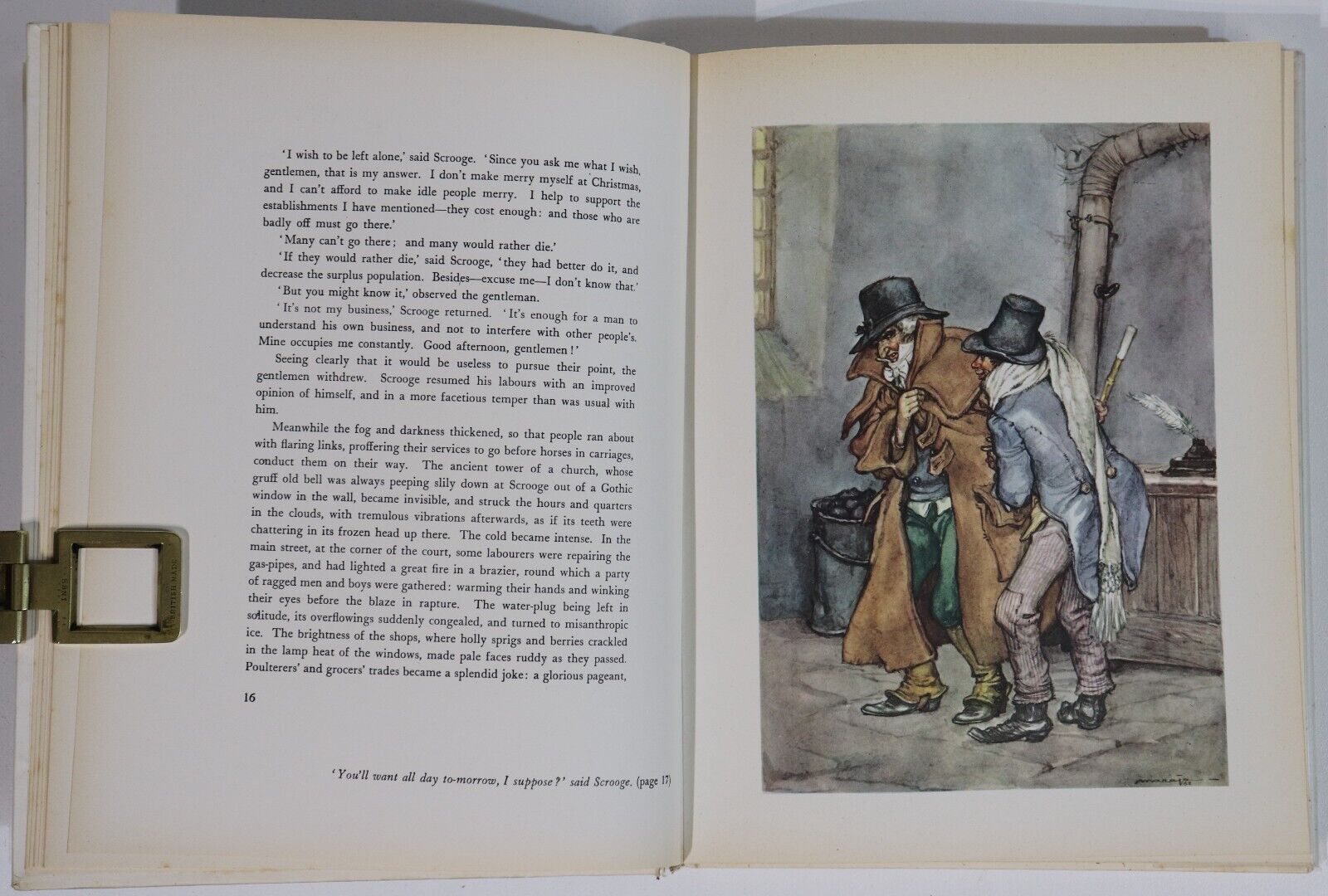 A Christmas Carol: Charles Dickens - 1960 - Vintage Illustrated Literature Book