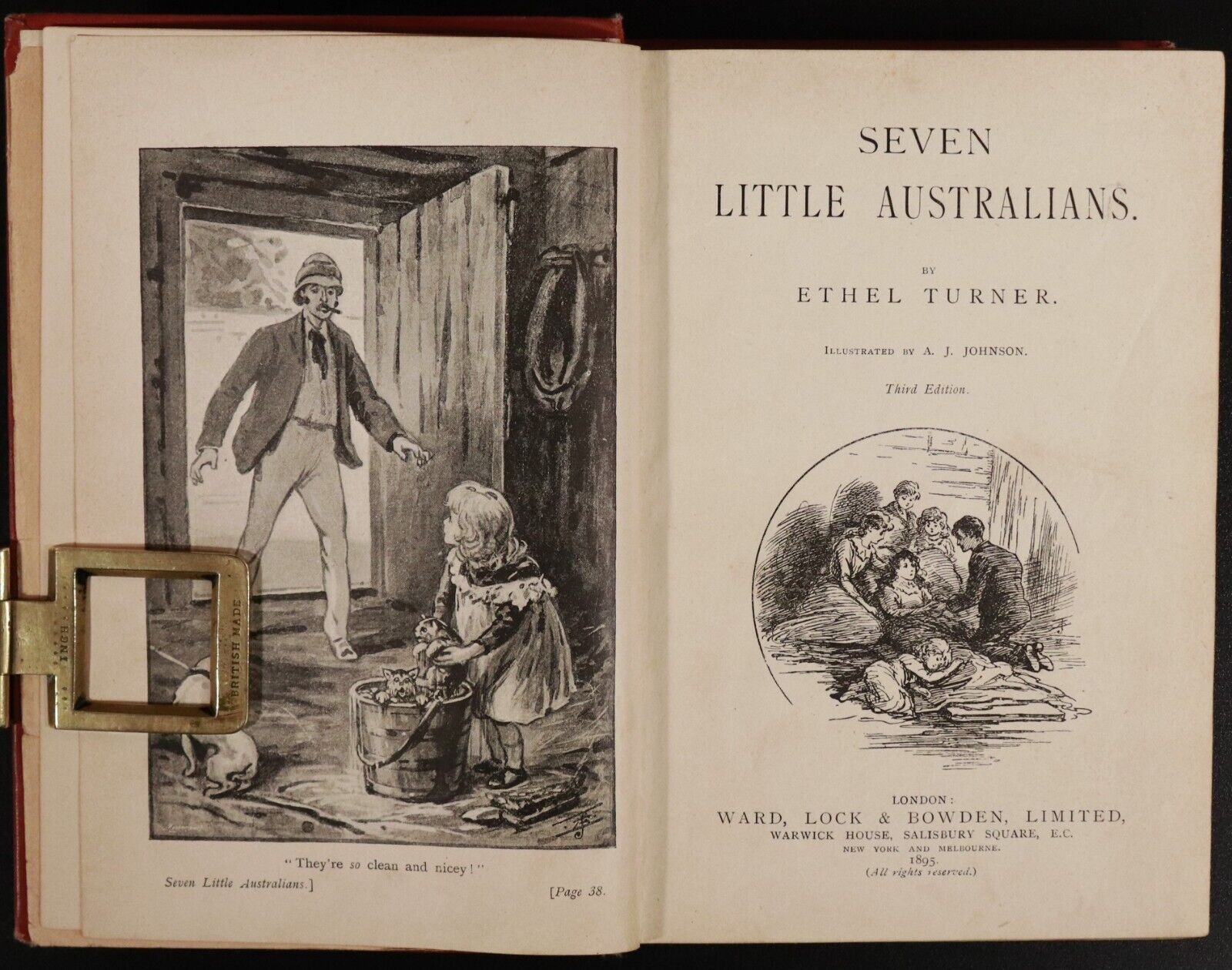 1895 Seven Little Australians by Ethel Turner Antique Australian Fiction Book - 0
