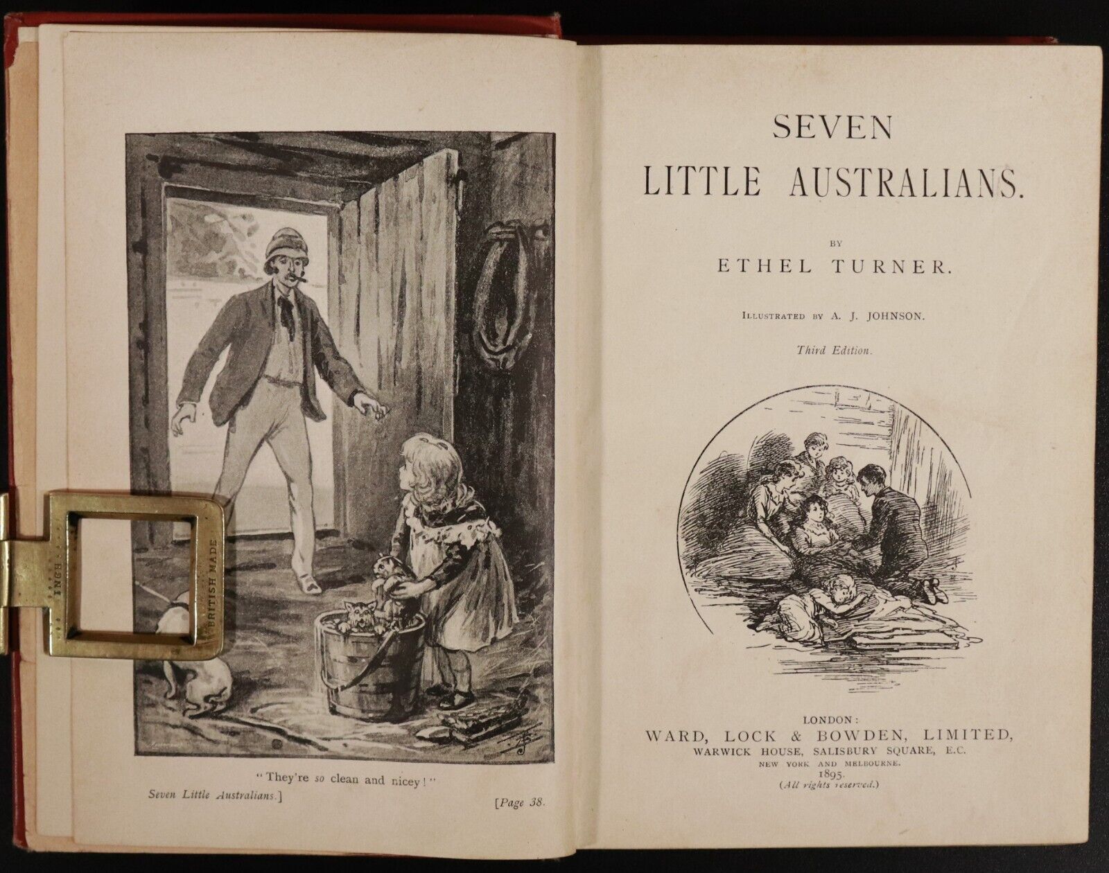 1895 Seven Little Australians by Ethel Turner Antique Australian Fiction Book