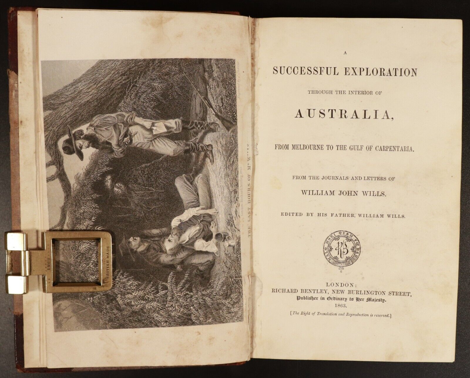 1863 Successful Exploreration Through Interior Of Australia Antiquarian Book 1st - 0