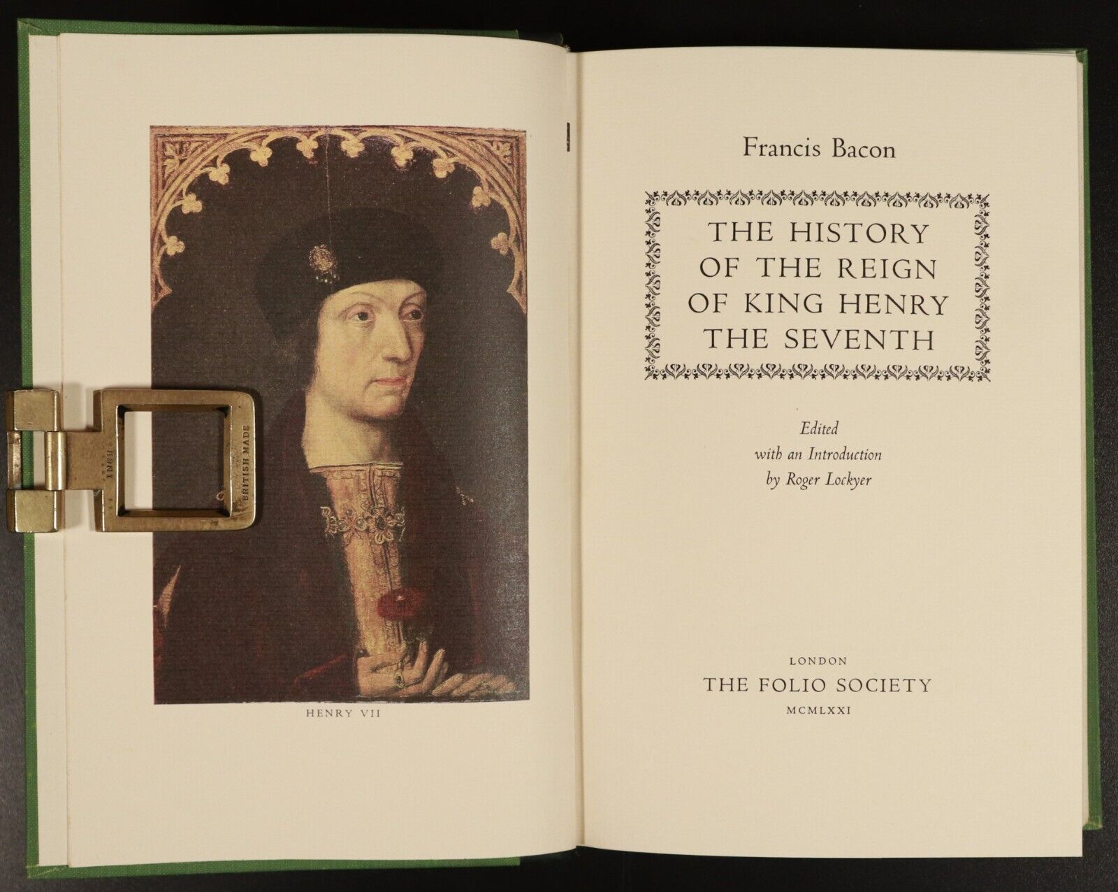 1971 History Of The Reign Of King Henry VII - Folio Society British History Book - 0