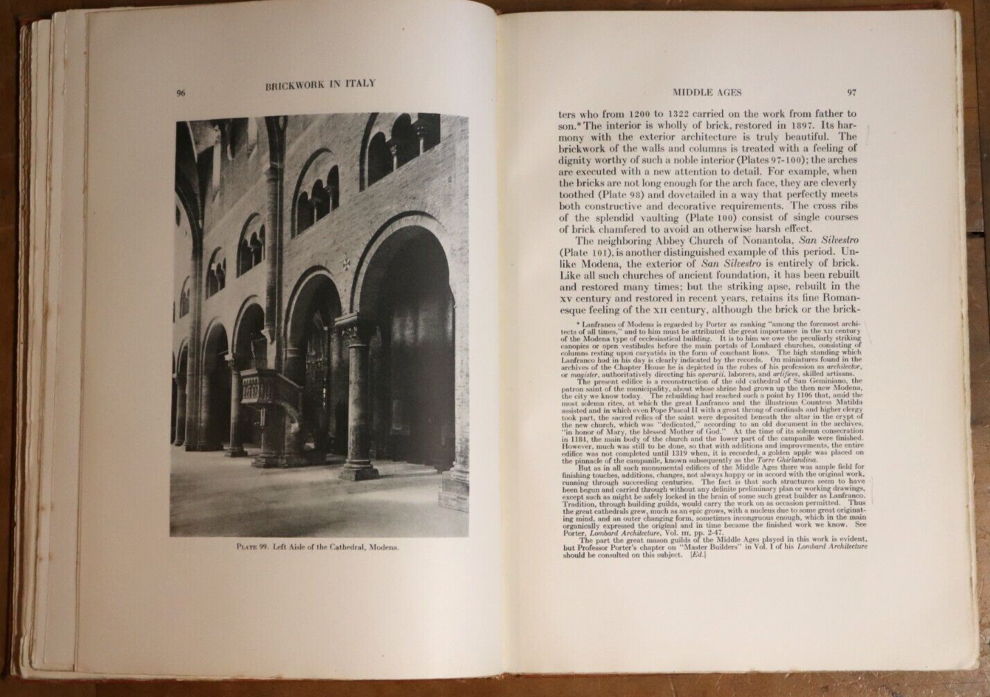 1925 Brickwork In Italy by GC Mars 1st Edition Architecture Book