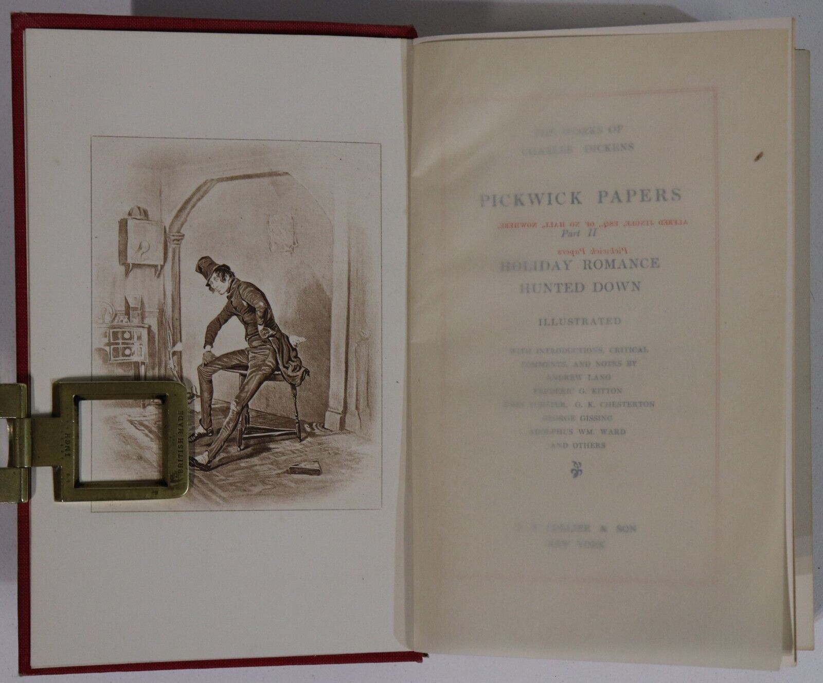 Pickwick Papers by Charles Dickens - 1911 - 2 Vol. Antique Fiction Book Set