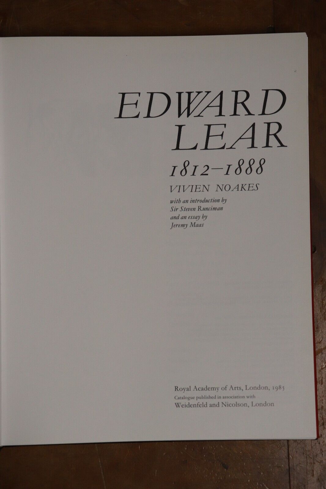 Edward Lear: 1812 - 1888 by Vivien Noakes - 1985 - 1st Edition - Art Book - 0