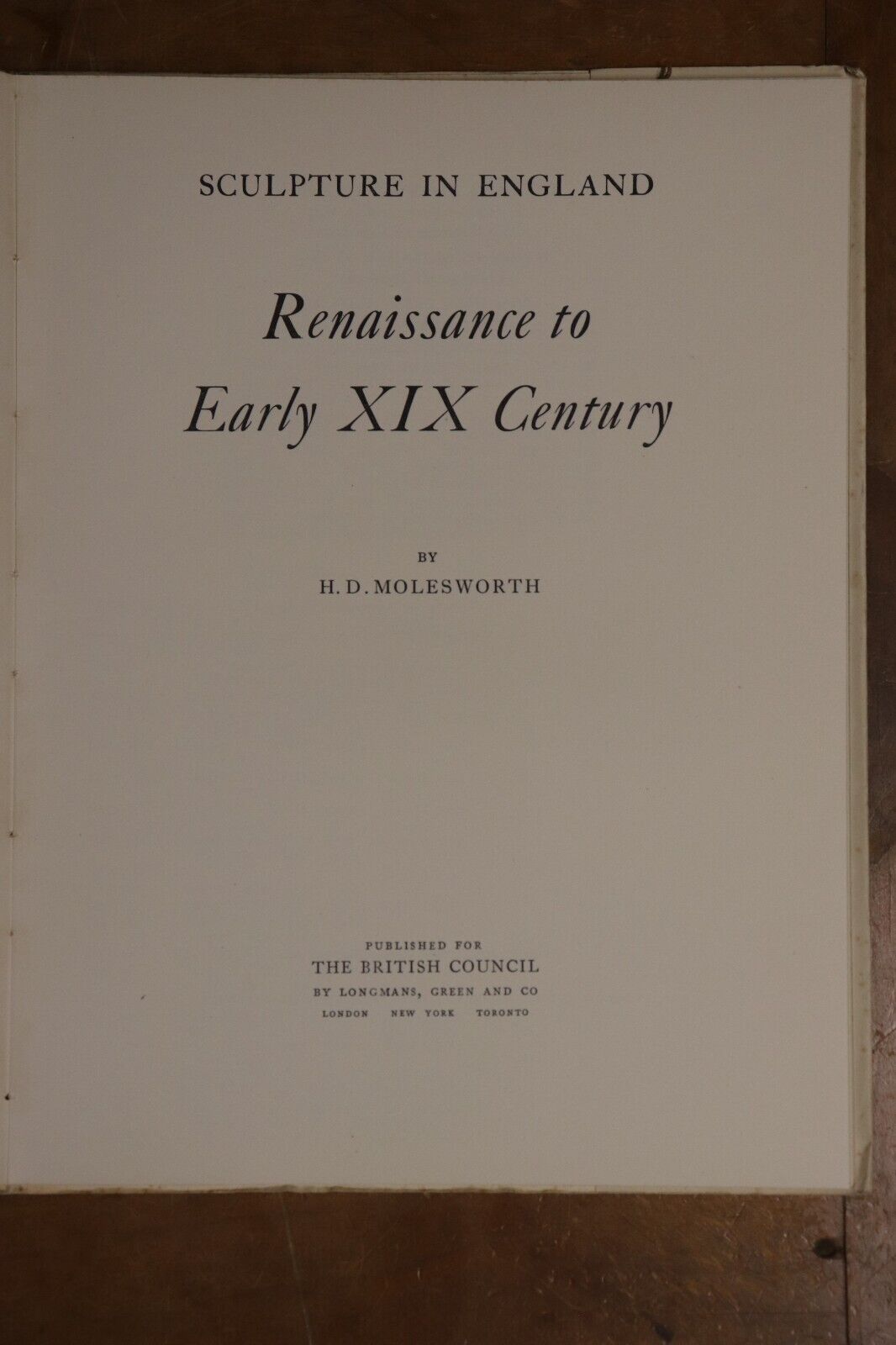 Sculpture In England: Renaissance To Early XIX Century - 1951 - Art History Book - 0