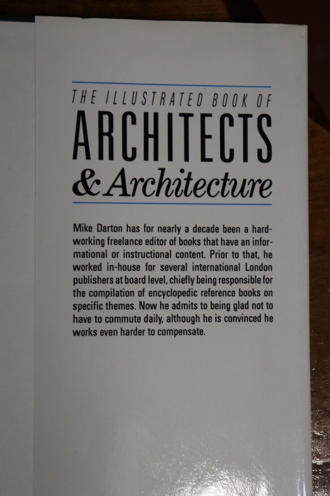 Illustrated Book Of Architects & Architecture - 1990 - 1st Edition Book