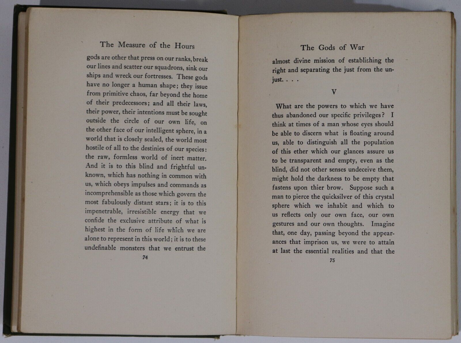 The Measure Of The Hours by M. Maeterlinck - 1913 - Antique Literature Book