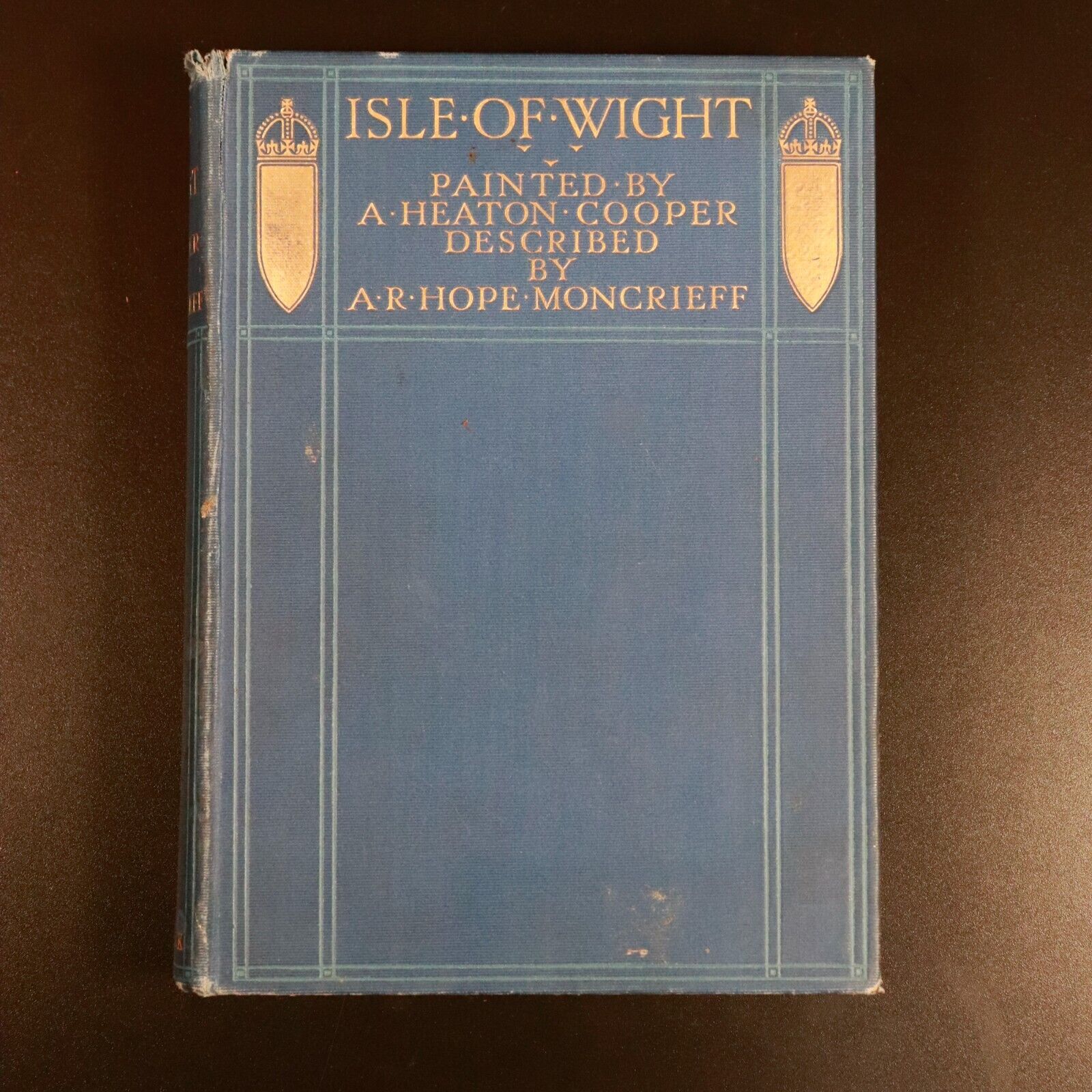1908 Isle Of Wight by AR Hope Moncrieff & A Heaton Cooper Antique Book w/Map