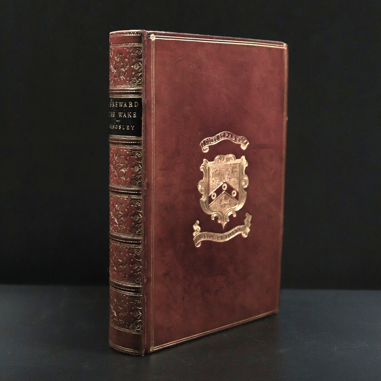 1884 Hereward The Wake by Charles Kingsley Antique Fiction Book Fine Binding