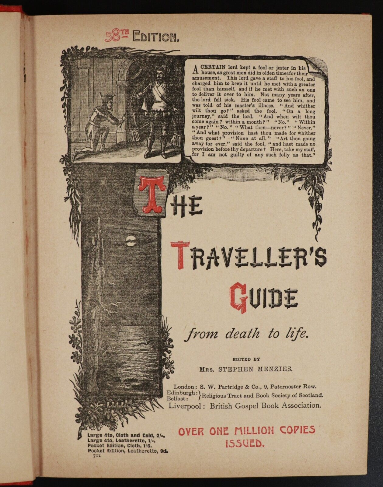 c1920 Travellers Guide From Death To Life Antique Religious Christianity Book - 0