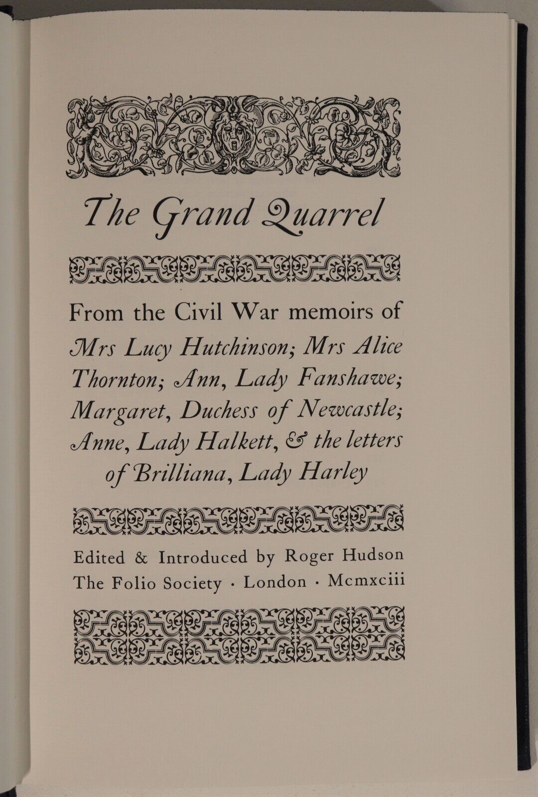 The Grand Quarrel - 1993 - Folio Society American Civil War Book