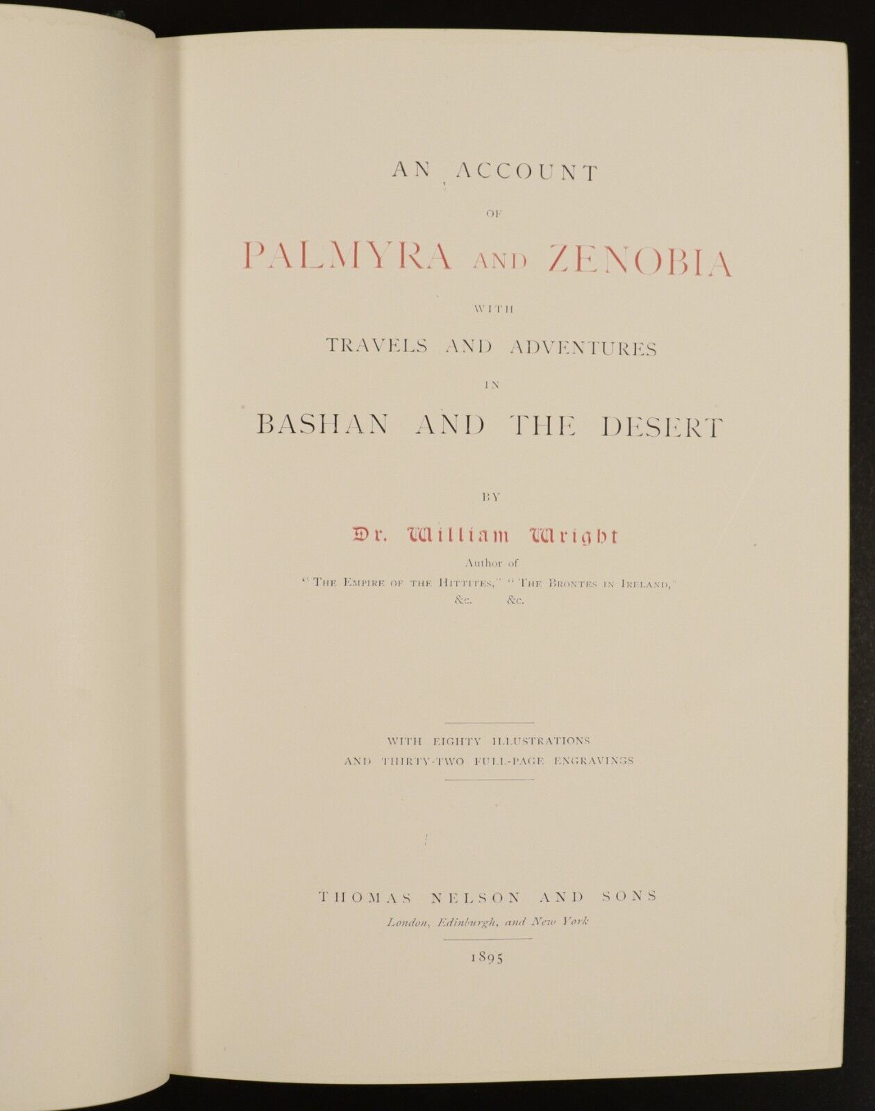 1895 An Account Of Palmyra & Zenobia by William Wright Antique Book Syria Maps