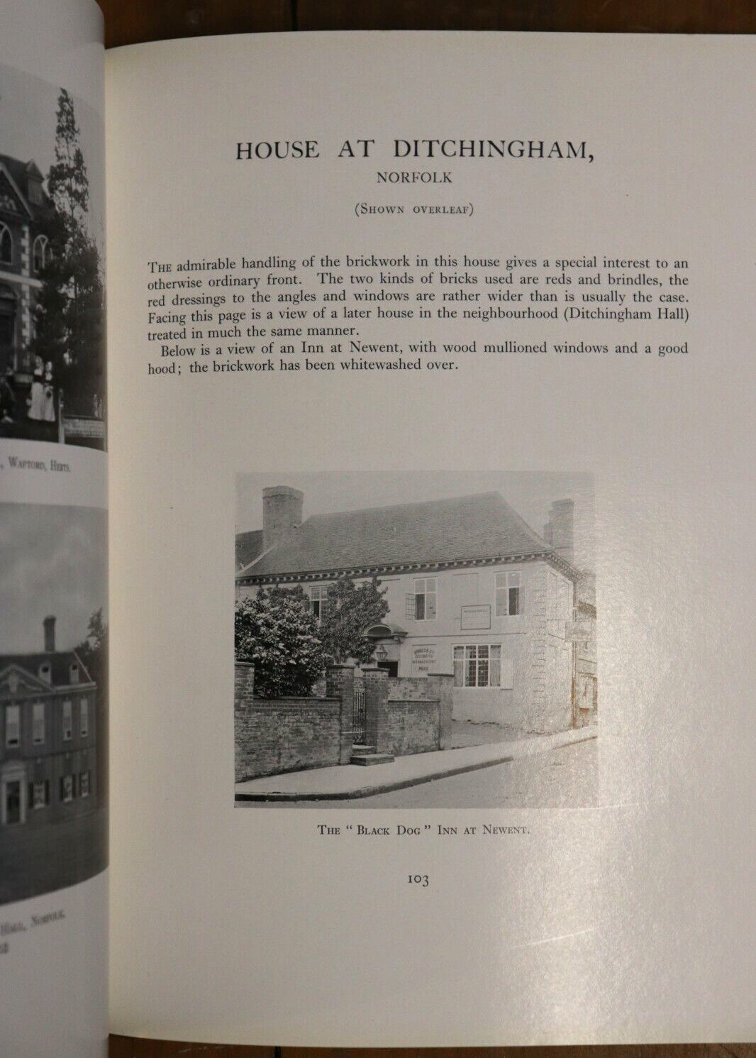 1928 English Domestic Architecture by Horace Field Antique Reference Book