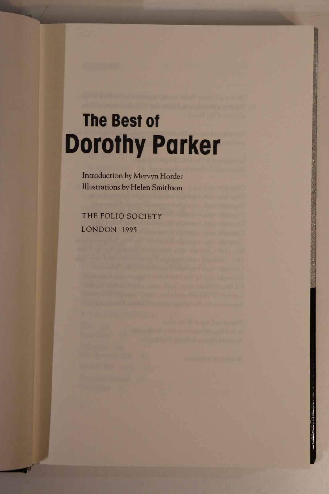 The Best Of Dorothy Parker - 2008 - Folio Society Literature Book