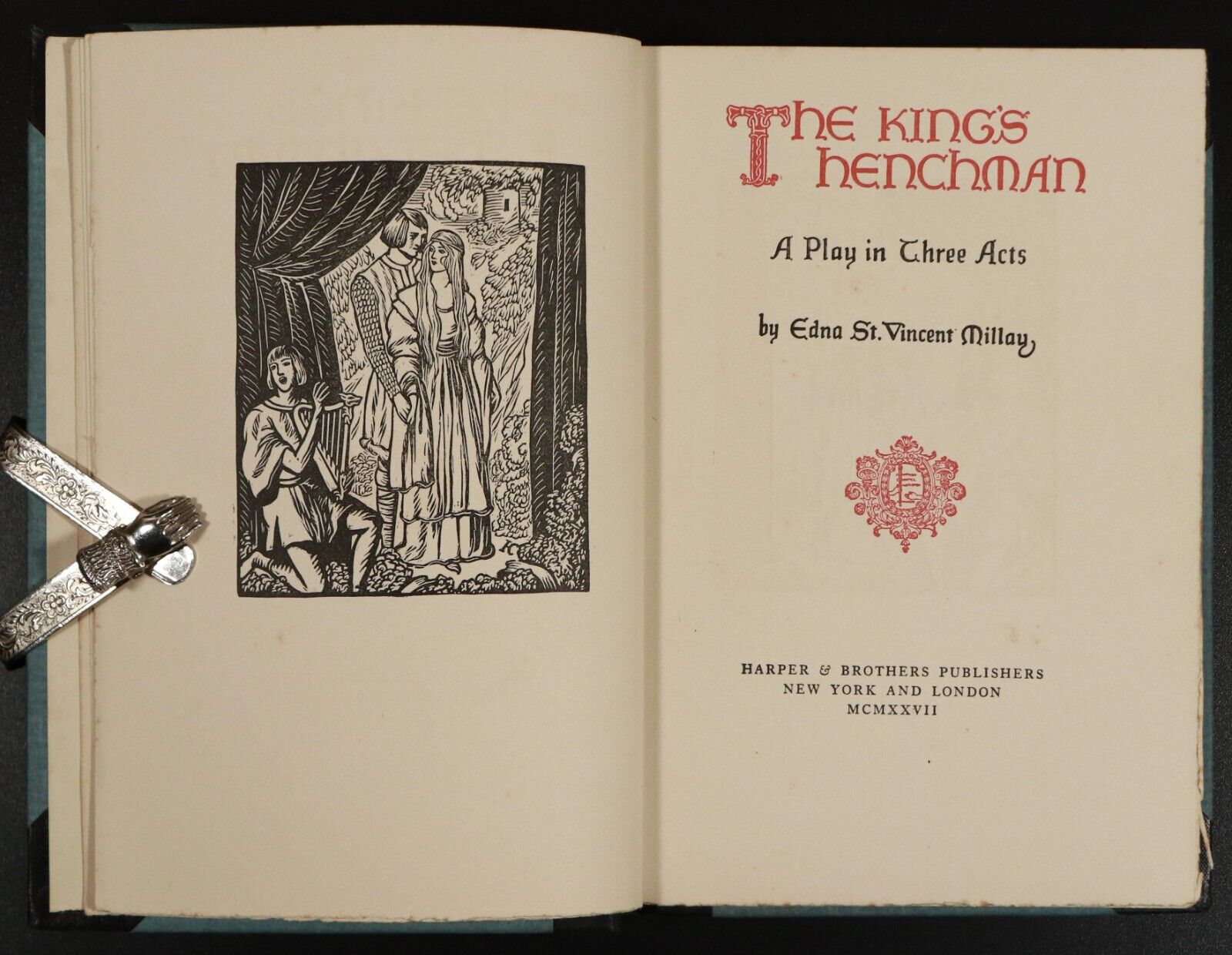 1927 The King's Henchman by Edna St Vincent Millary Antique Theatre History Book - 0