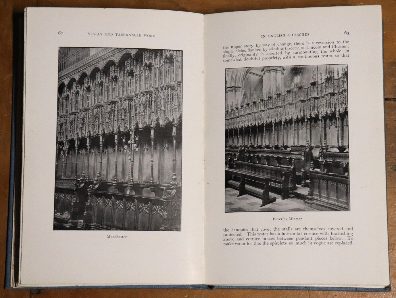 1910 Wood Carvings In English Churches Stalls Tabernacle Work Architecture Book