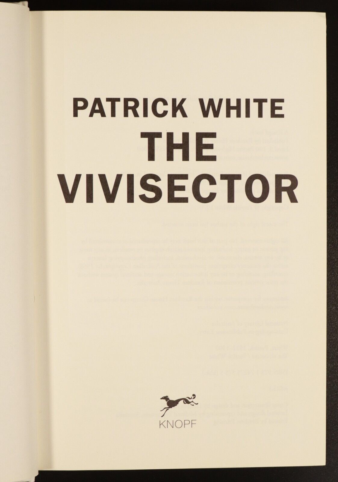 2012 The Vivisector by Patrick White Australian Fiction Book