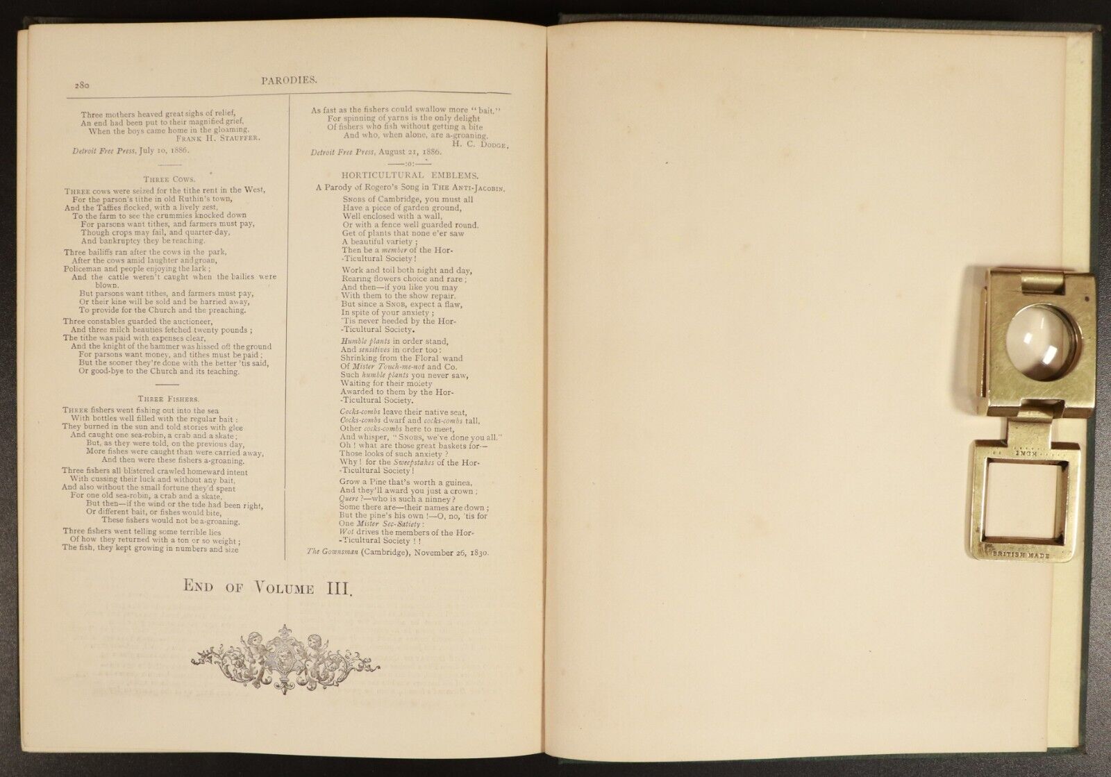 1884 4vol Parodies Of English & American Authors Antiquarian Literature Books