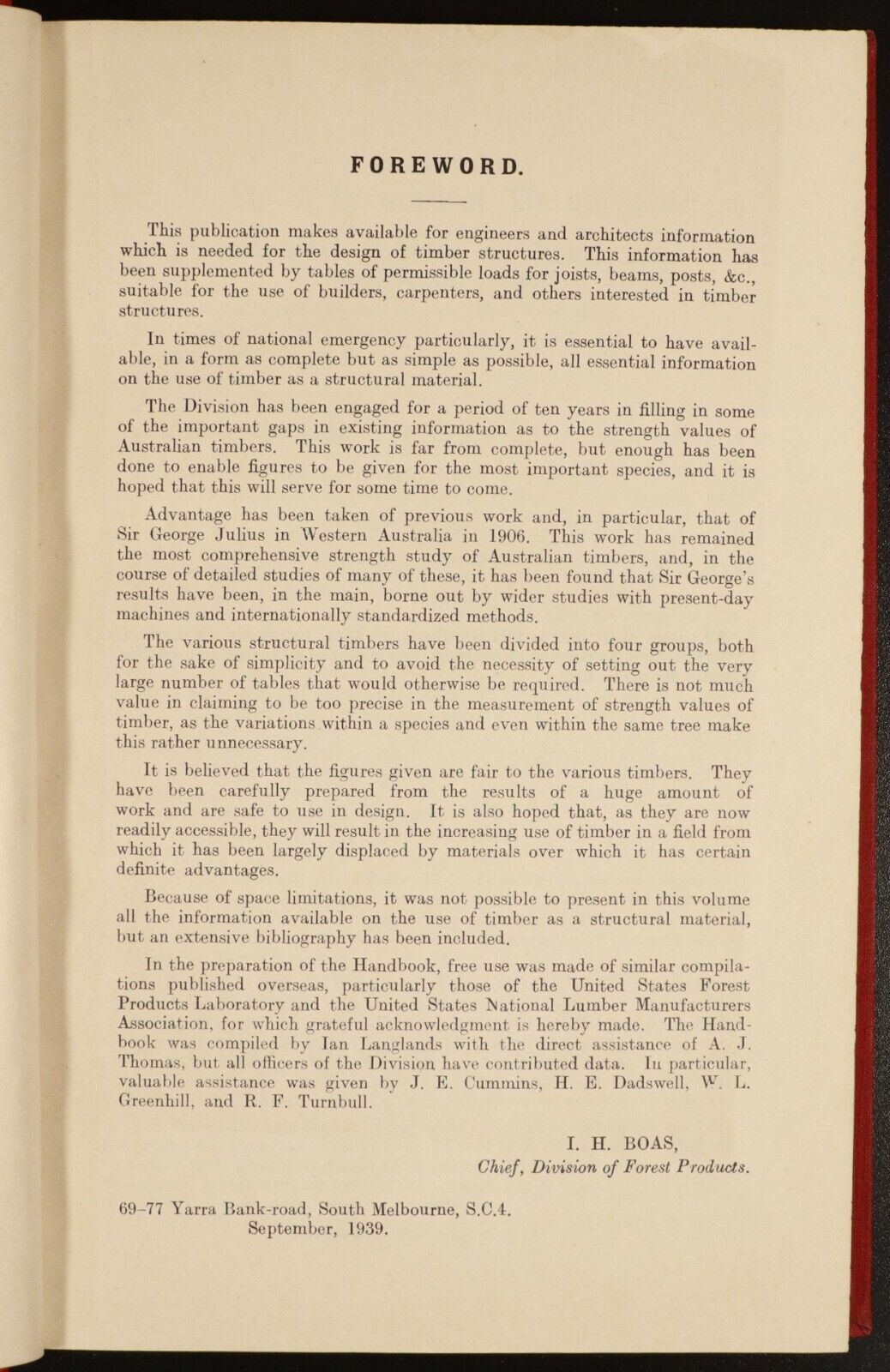 1939 Handbook Of Structural Timber Design Australian Building History Book