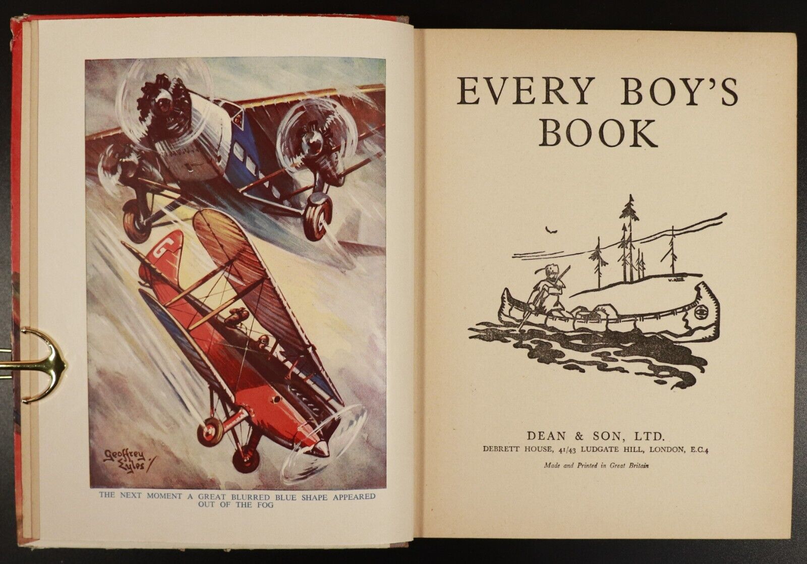 c1945 Every Boy's Book Antique British Illustrated Childrens Book