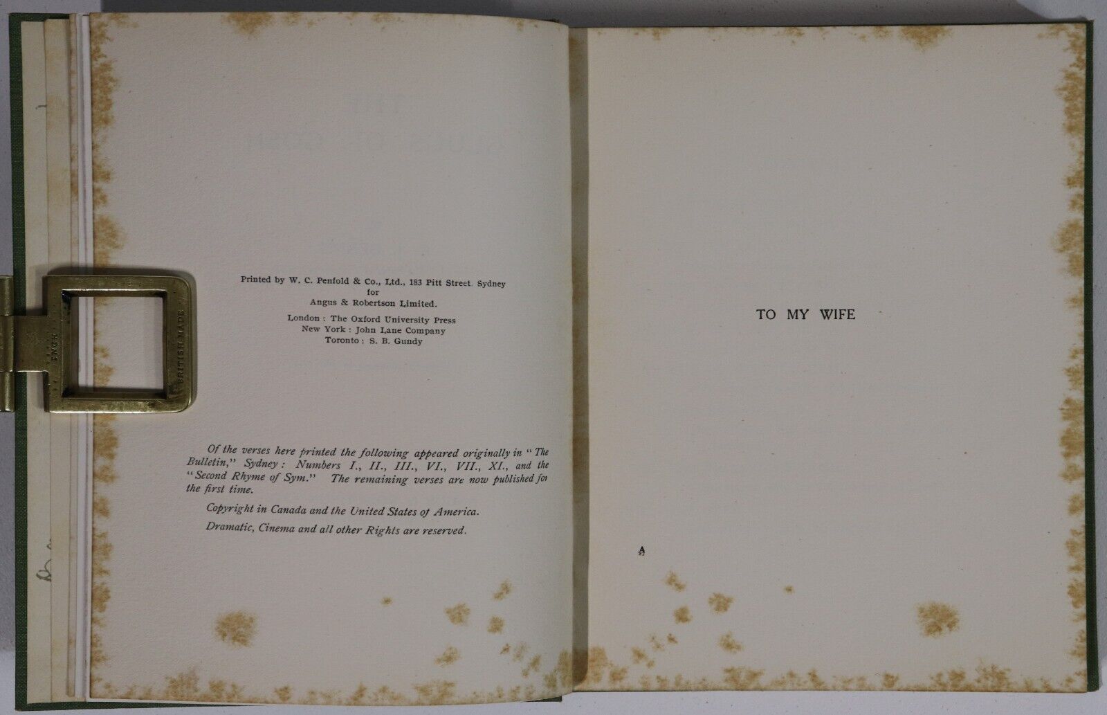 The Glugs Of Gosh by CJ Dennis - 1917 - 1st Edition Australian Literature Book