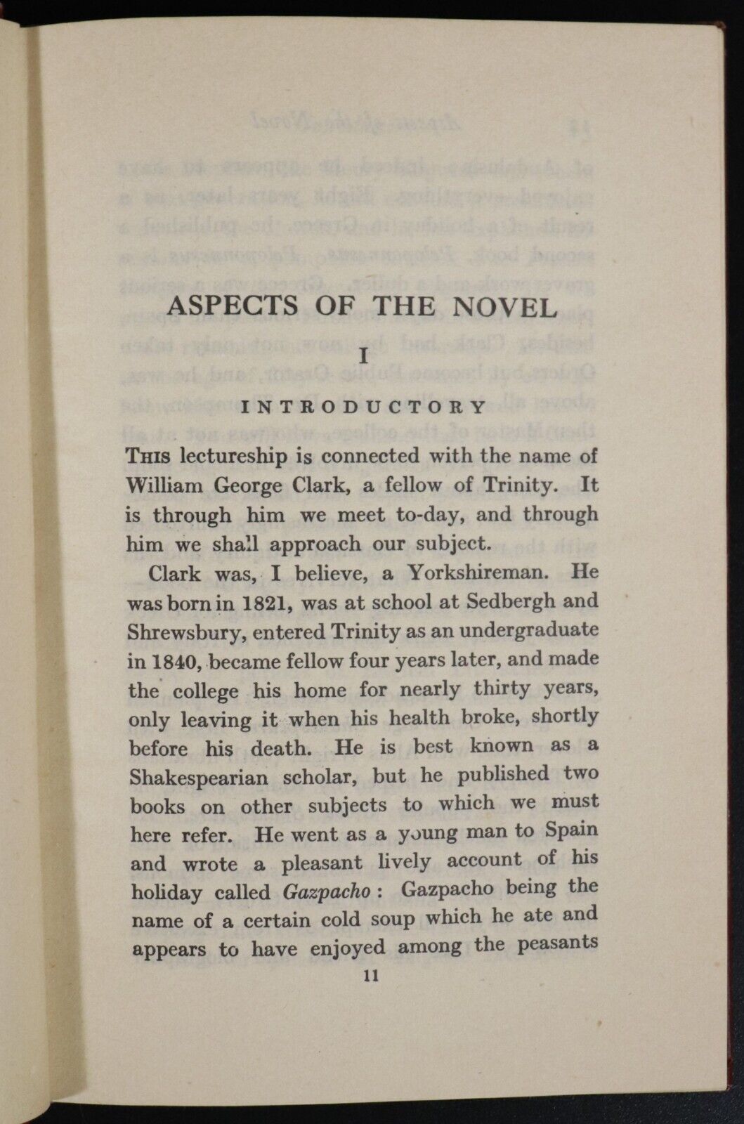 1947 Aspects Of The Novel by E.M. Forster Antique Writing Reference Book