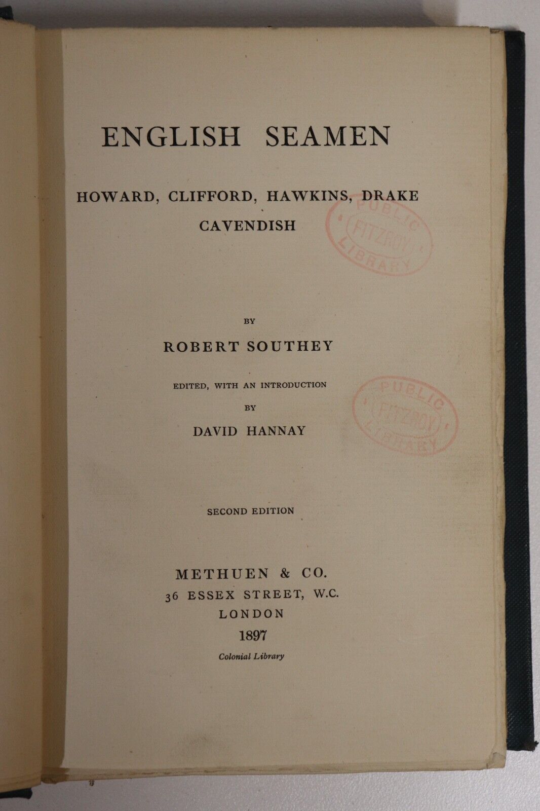 English Seamen by Robert Southey - 1897 - Antique Maritime History Book - 0